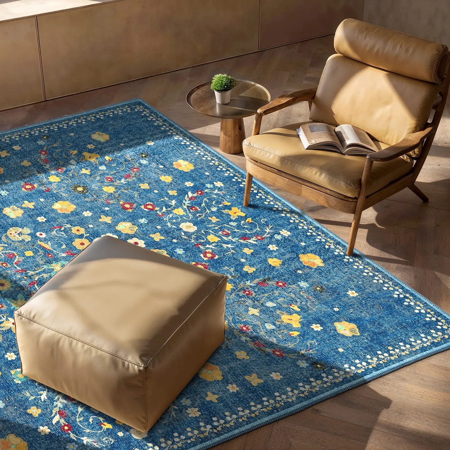 Flatweave rug - Nabilar (blue)