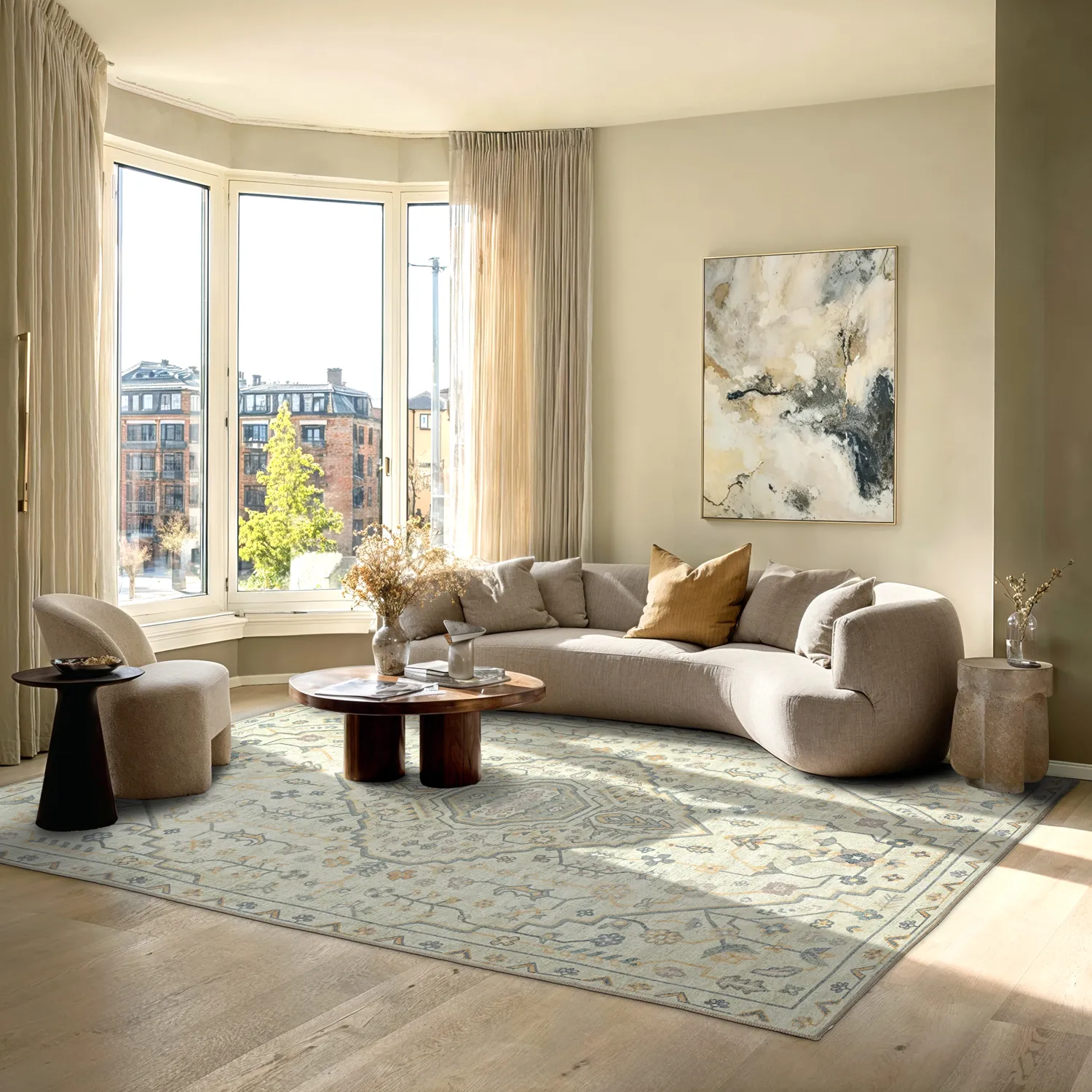 Flatweave rug - Nahla (cream)