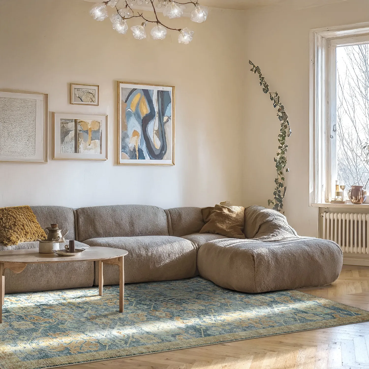 Flatweave rug - Noura (blue)