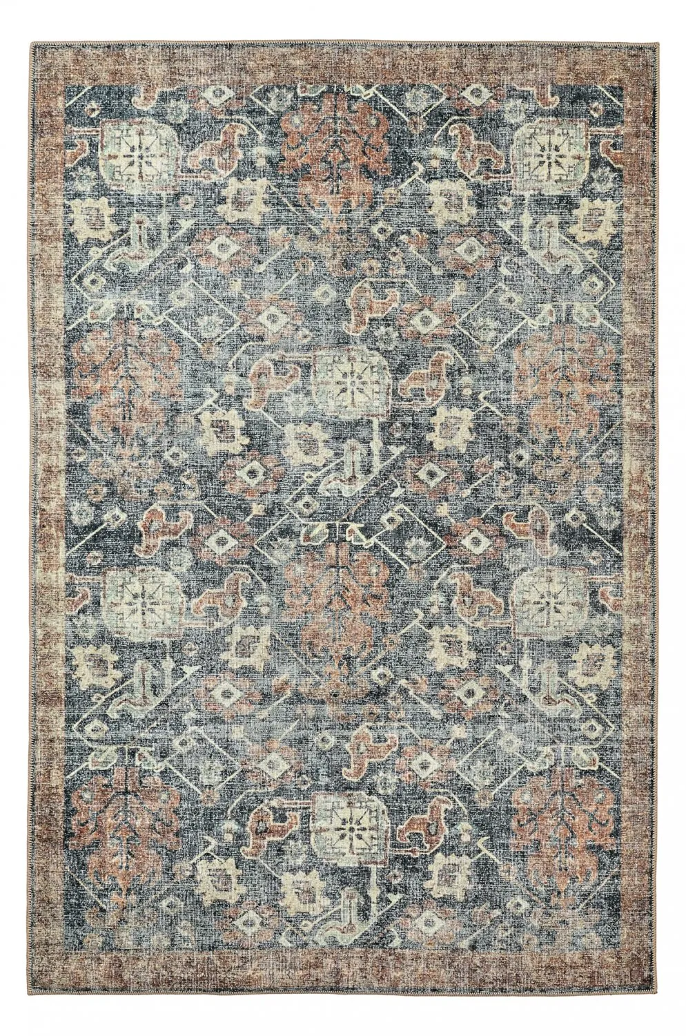 Flatweave rug - Noura (dark blue)