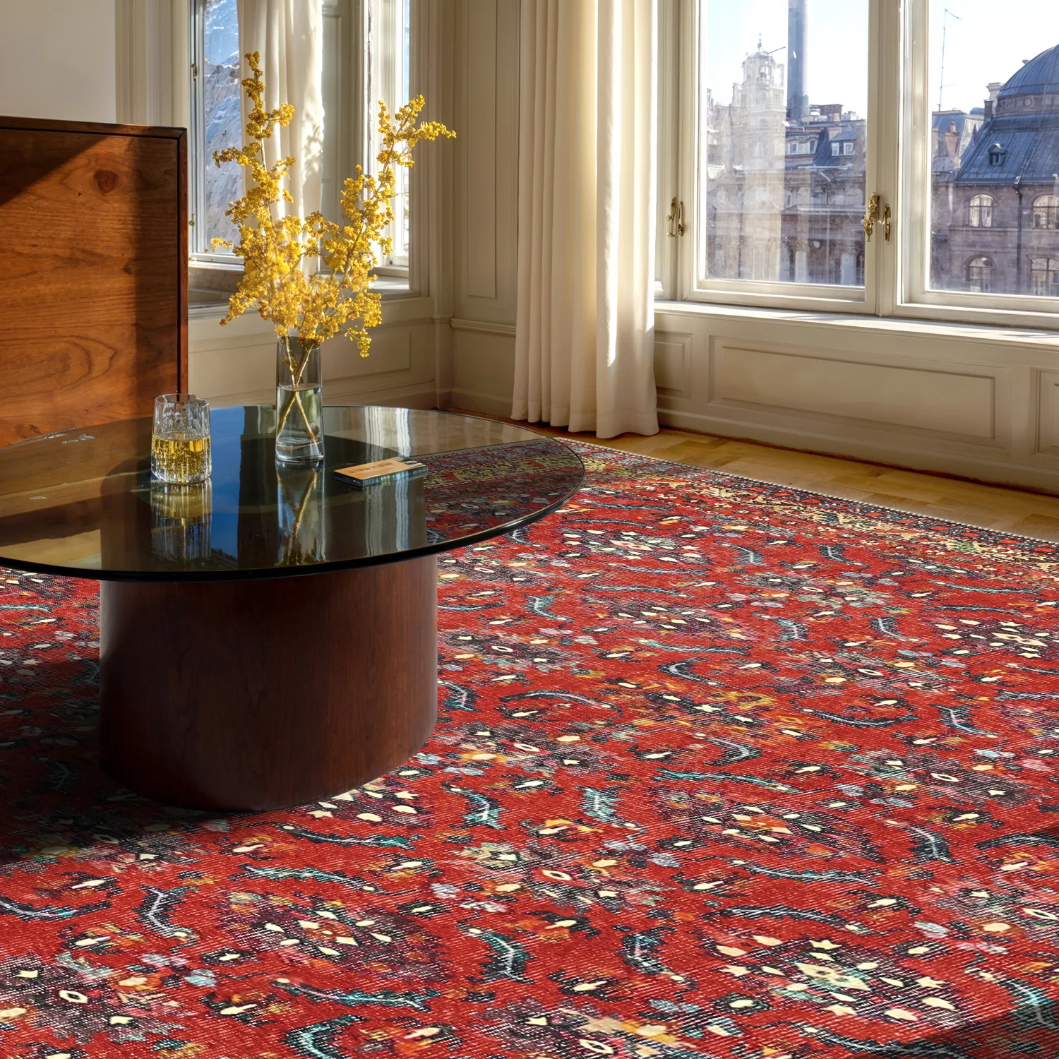 Flatweave rug - Omarien (red)