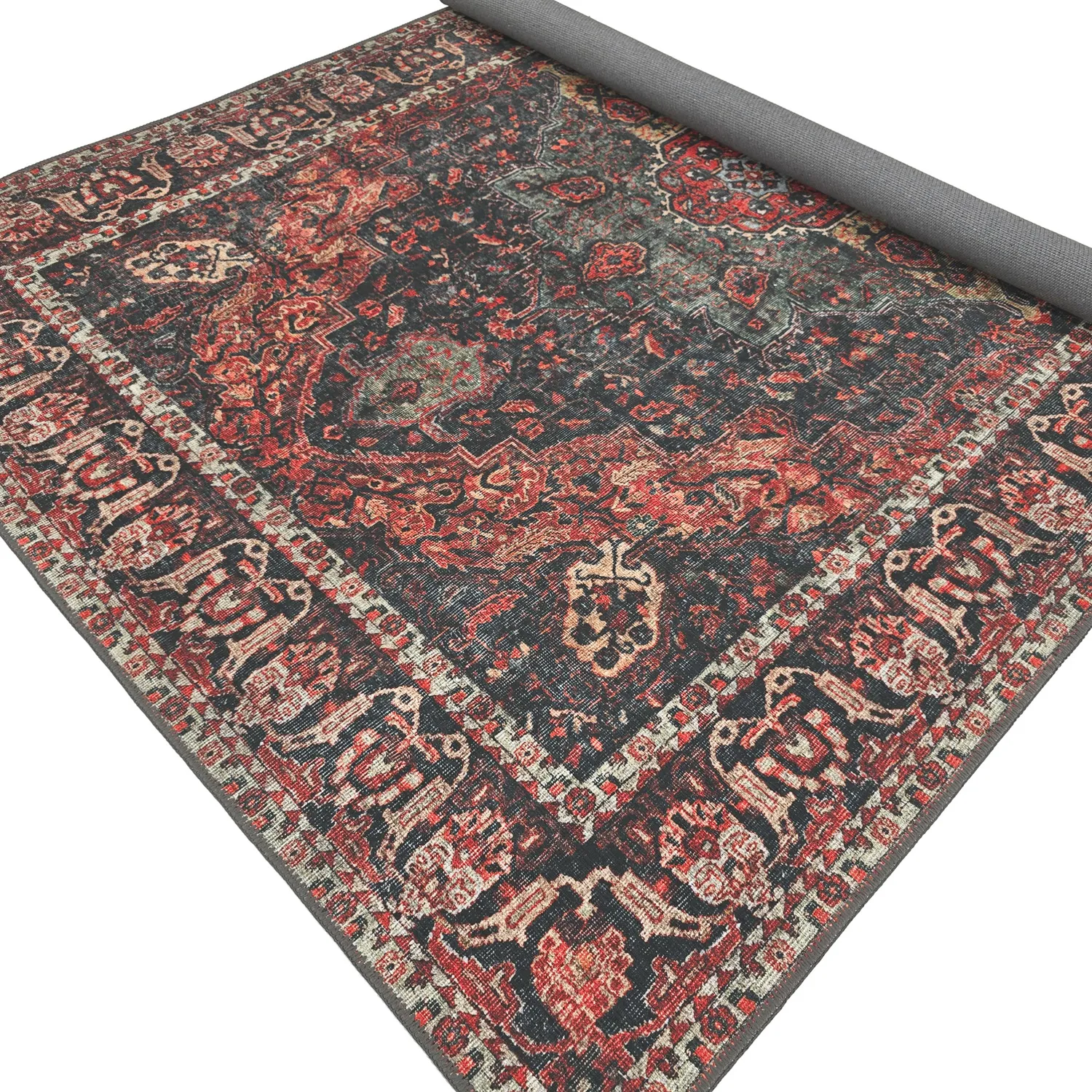 Flatweave rug - Velamir (red)
