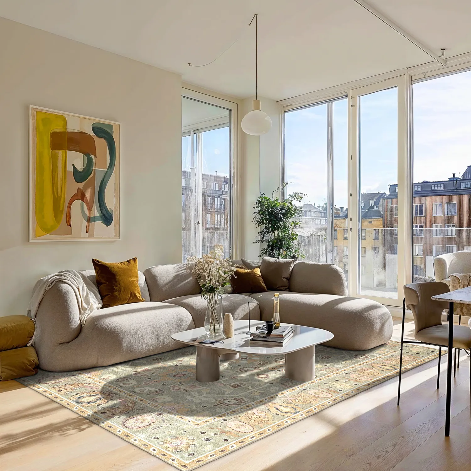 Flatweave rug - Yara (beige)