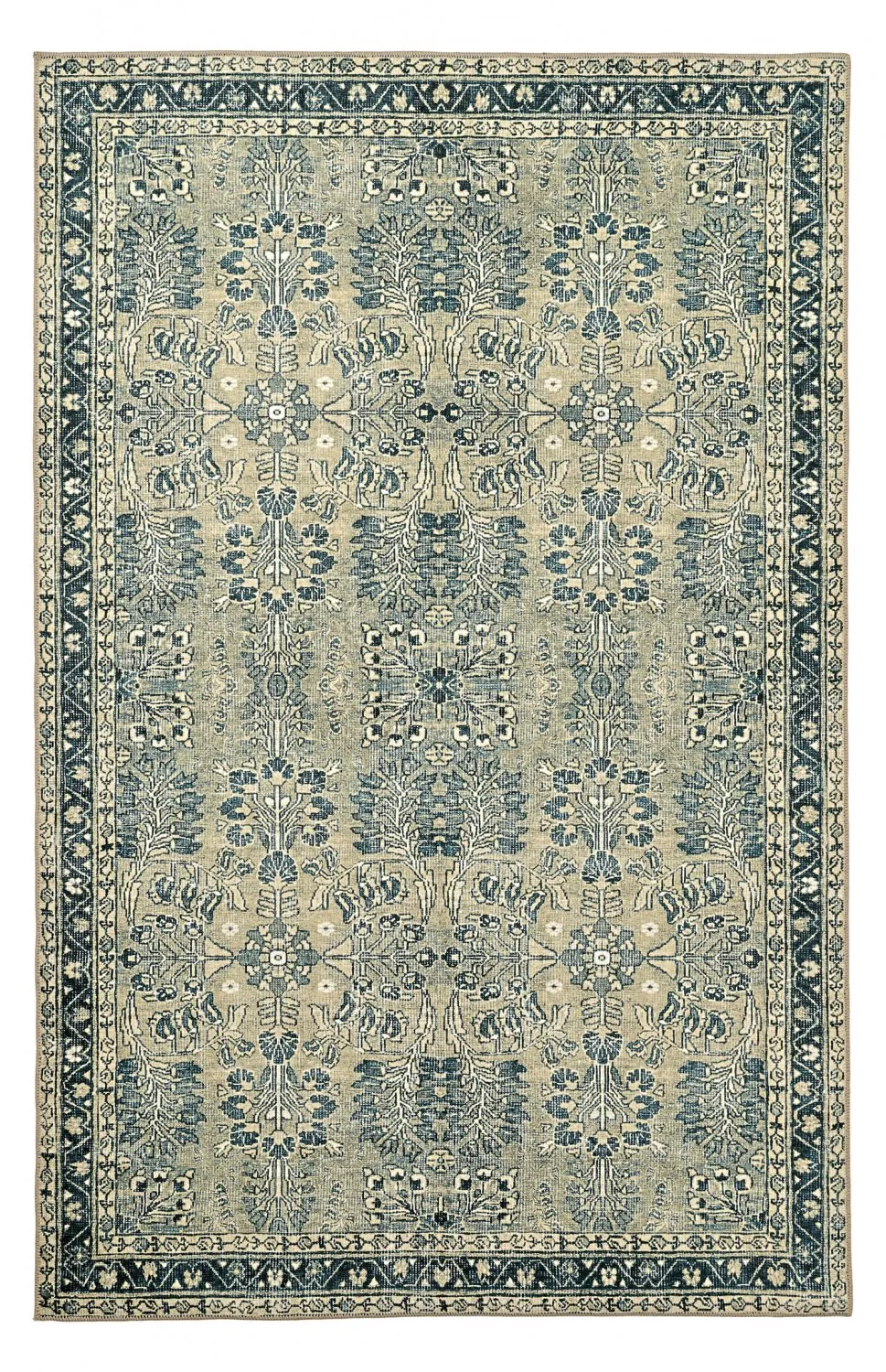 Flatweave rug - Yasirah (blue/green)