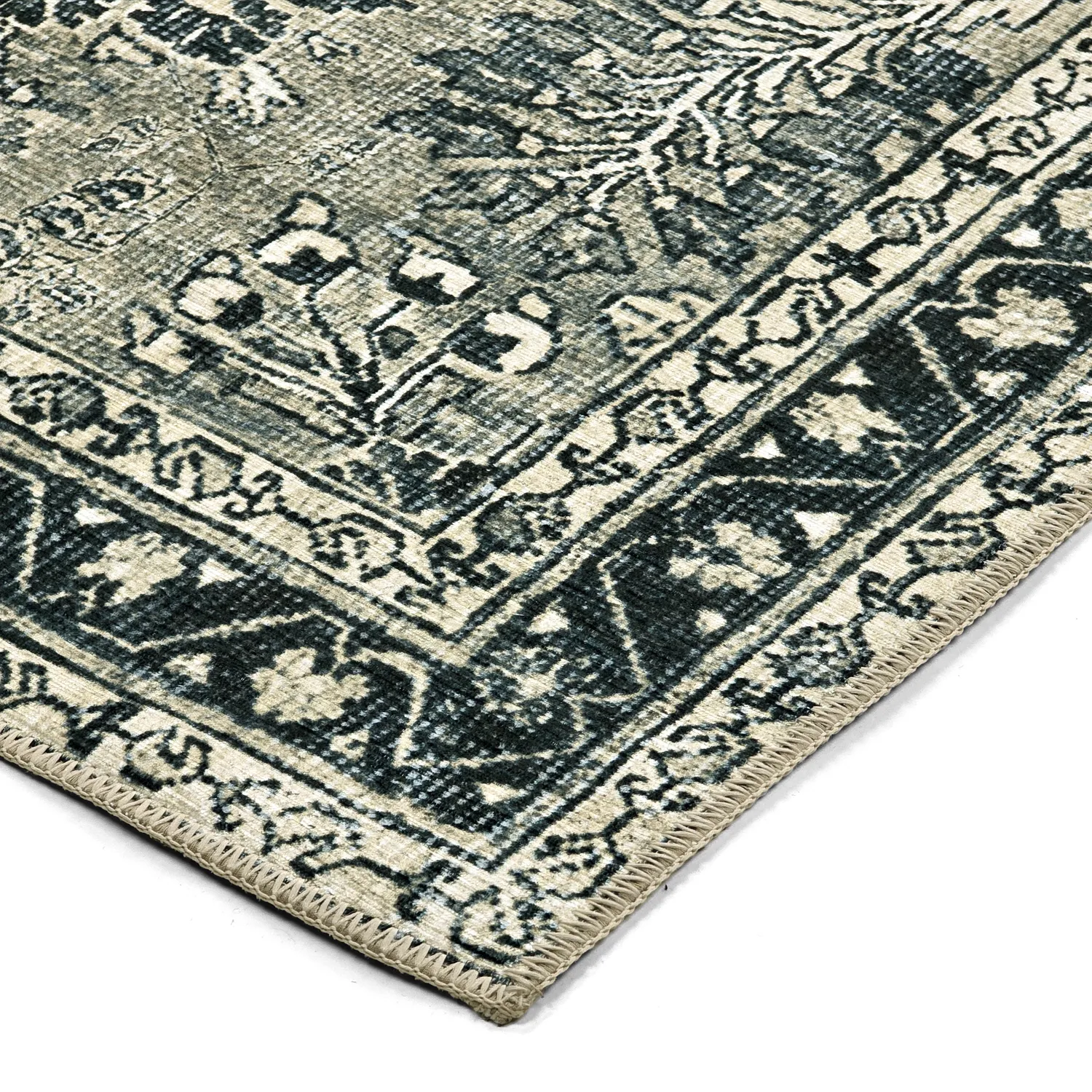 Flatweave rug - Yasirah (blue/green)