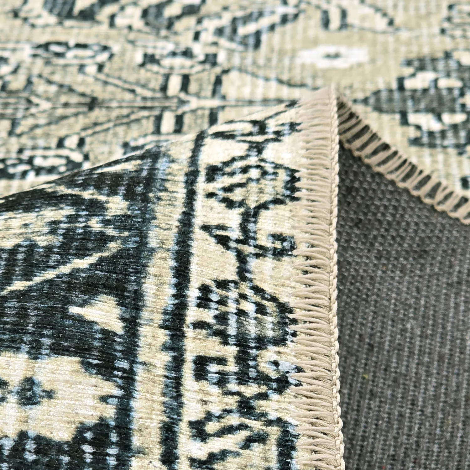 Flatweave rug - Yasirah (blue/green)