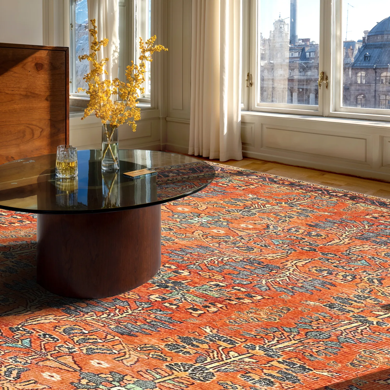 Flatweave rug - Yasirah (orange)