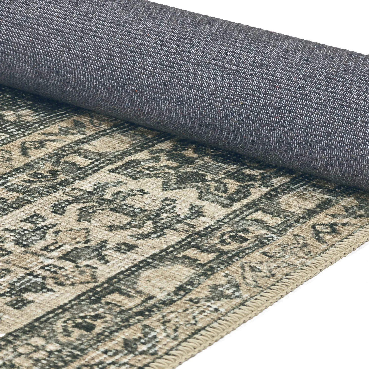 Flatweave rug - Zuleina (green)