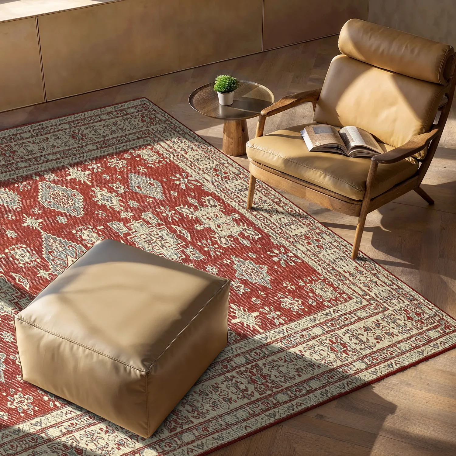Flatweave rug - Zuleina (red)