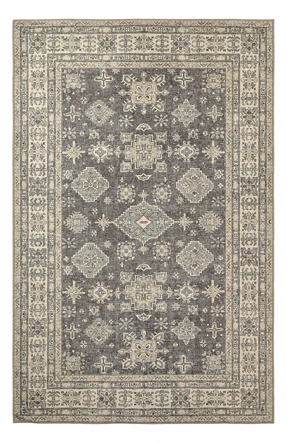 Flatweave rug - Zuleina (dark grey)