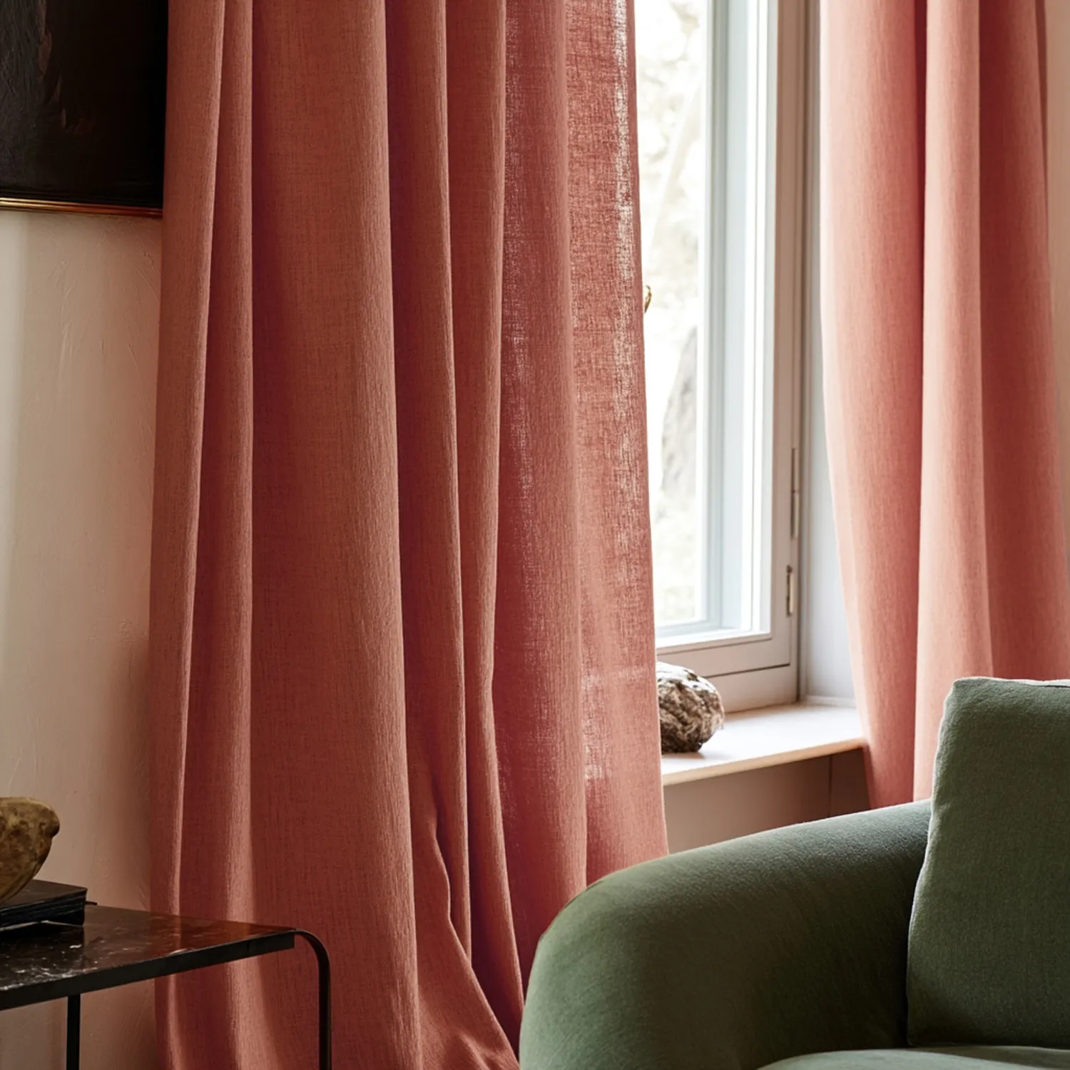 Curtains - Linen curtain Luana (red)