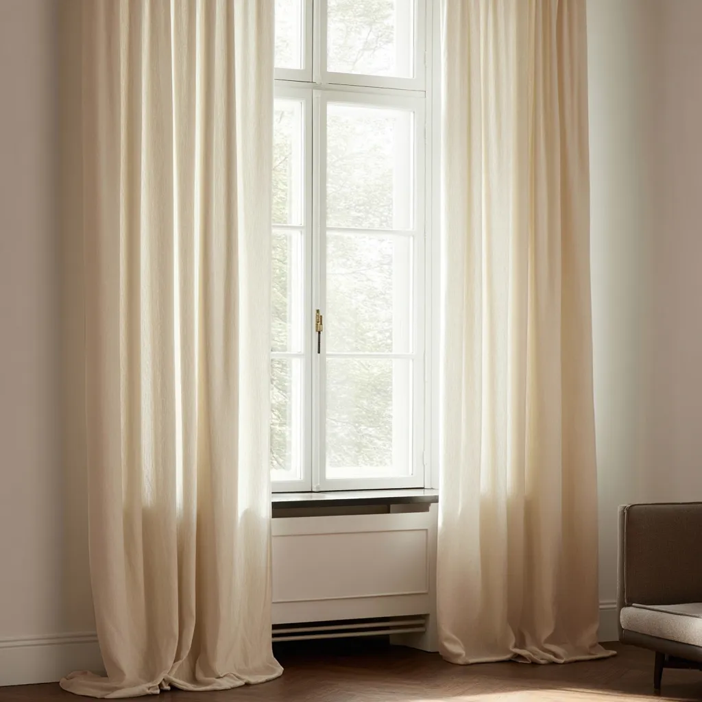 Curtains - Curtain in Linen Imitation Andrada (brown)