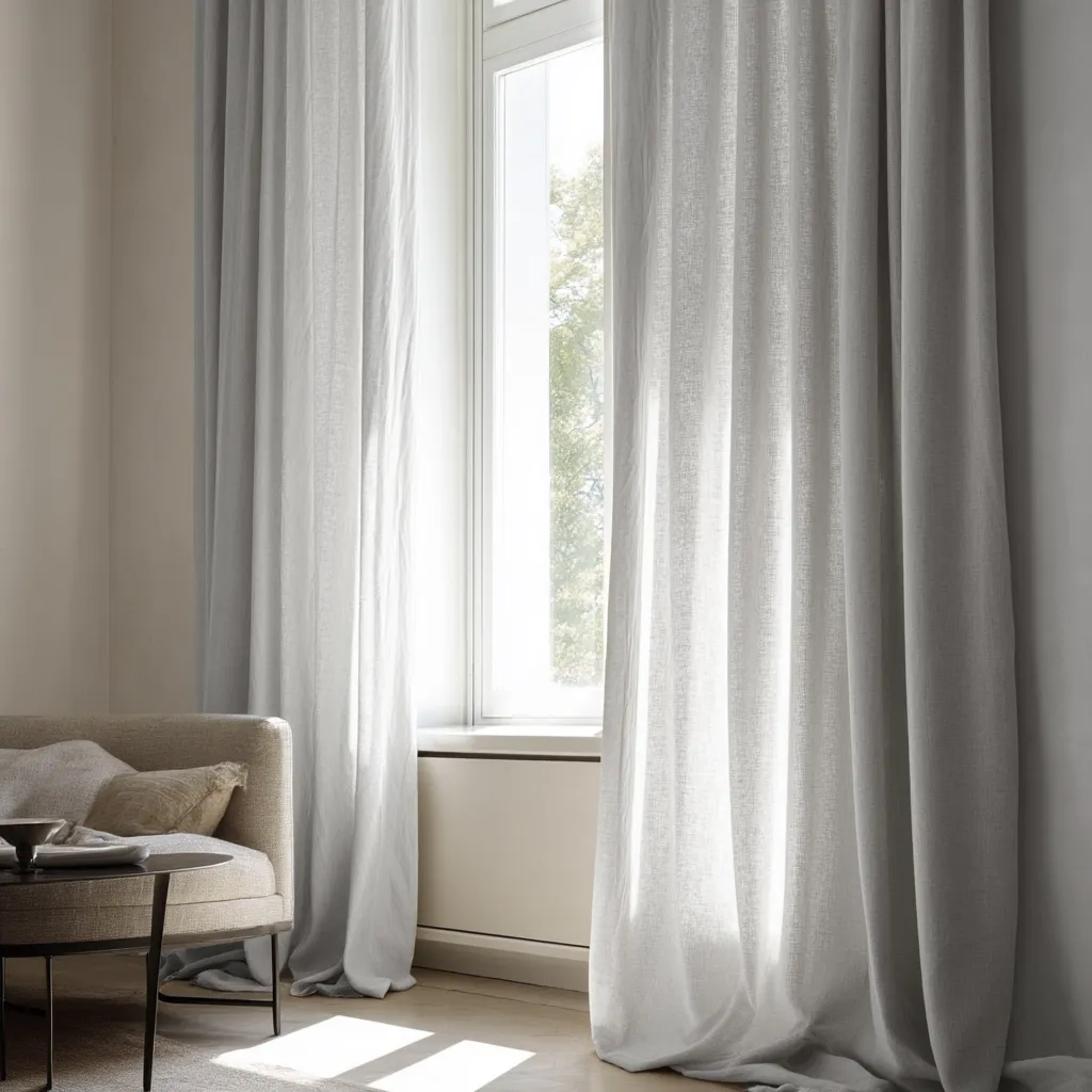Curtains - Curtain in Linen Imitation Andrada (grey)