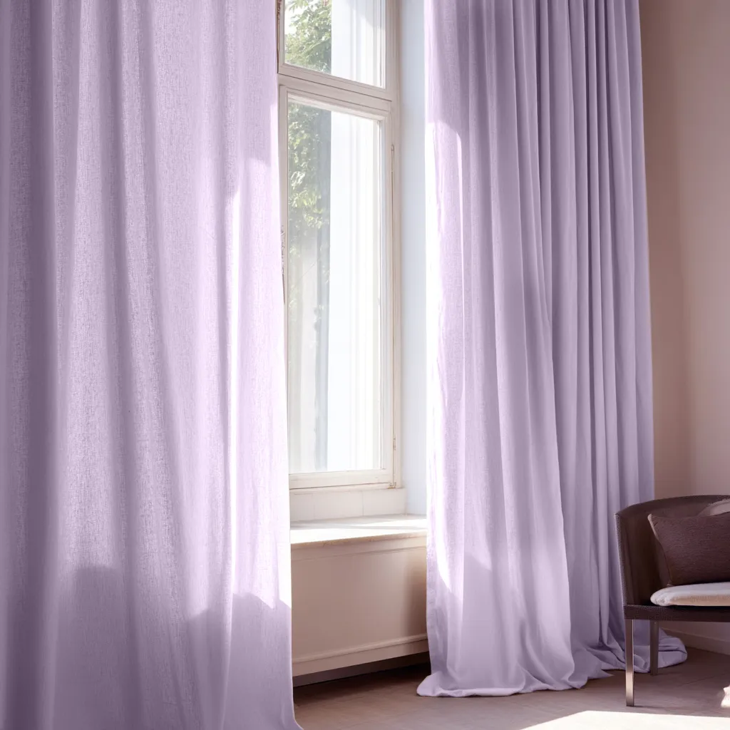 Curtains - Curtain in Linen Imitation Andrada (purple)