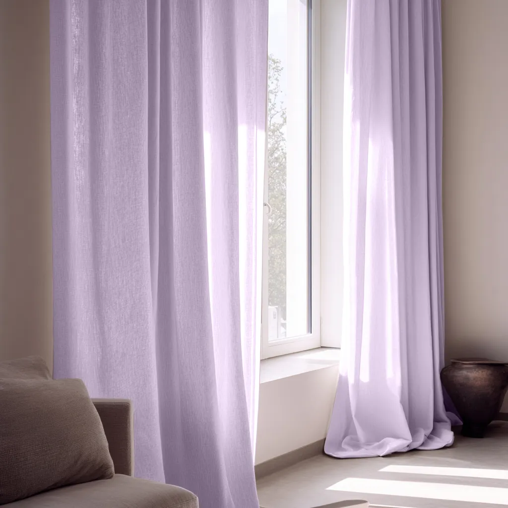 Curtains - Curtain in Linen Imitation Andrada (purple)