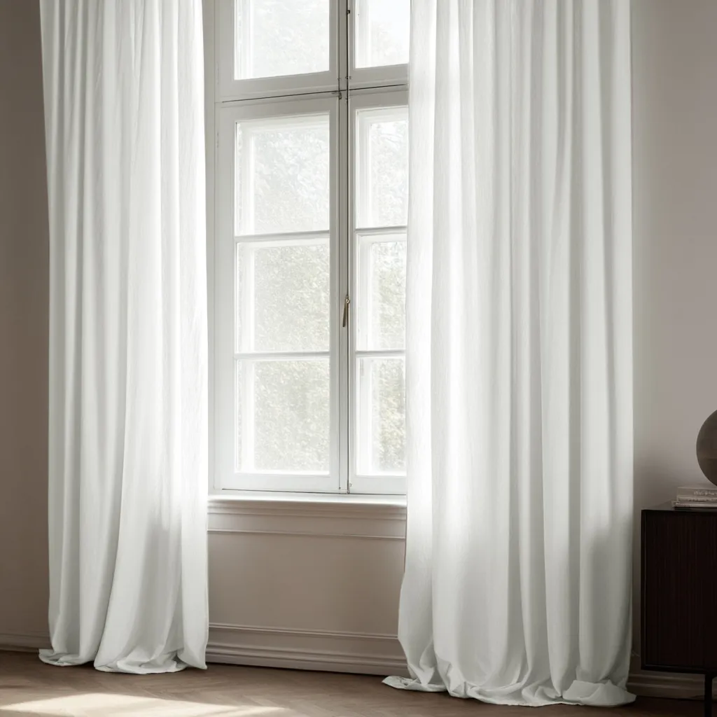 Curtains - Curtain in Linen Imitation Andrada (white)