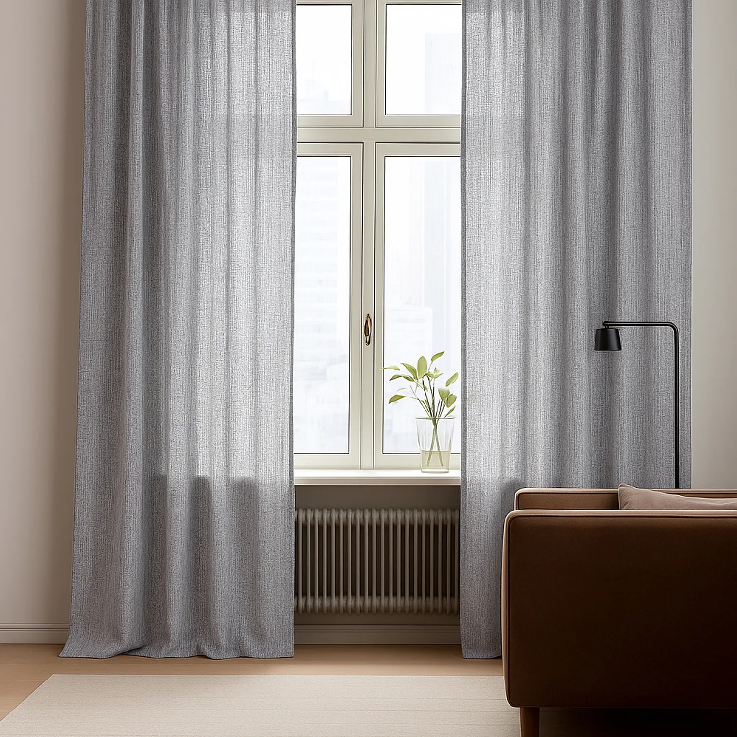Curtains - Linen curtain Cosmina (grey)