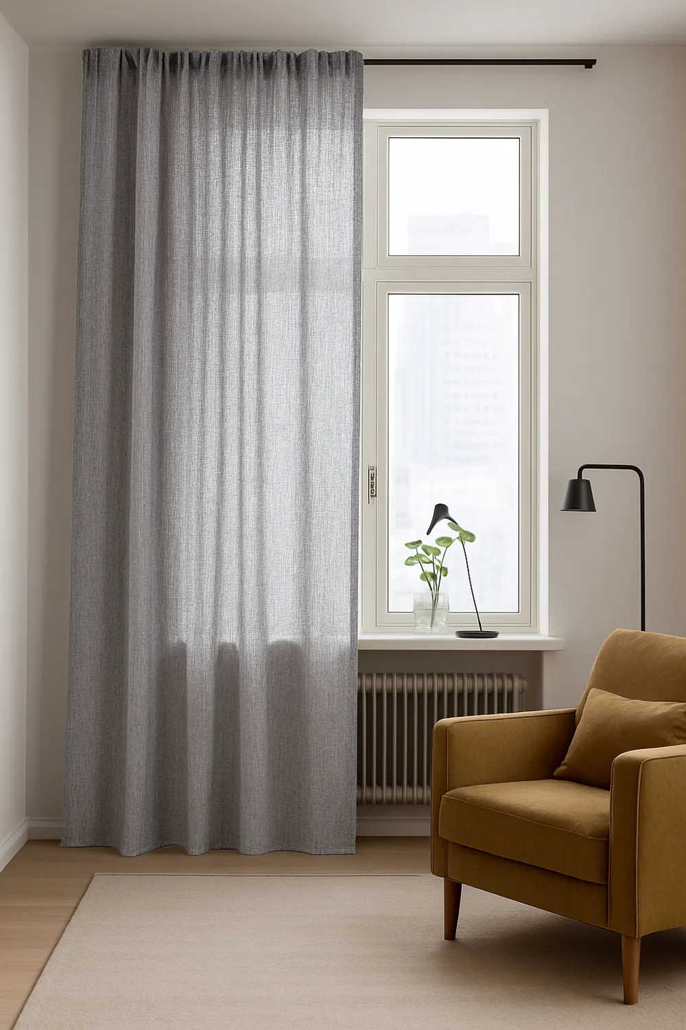 Curtains - Linen curtain Cosmina (grey)