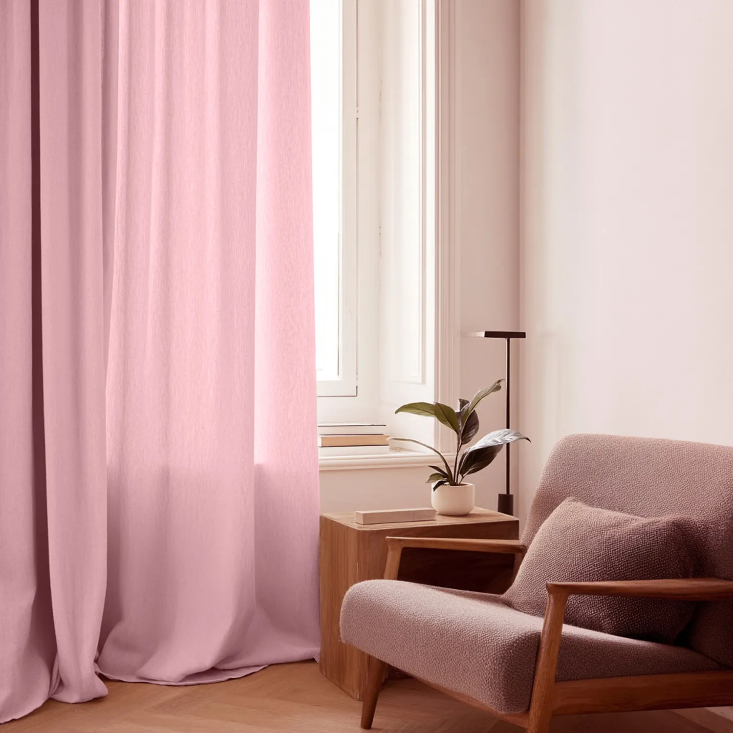 Curtains - Linen curtain Cosmina (pink)
