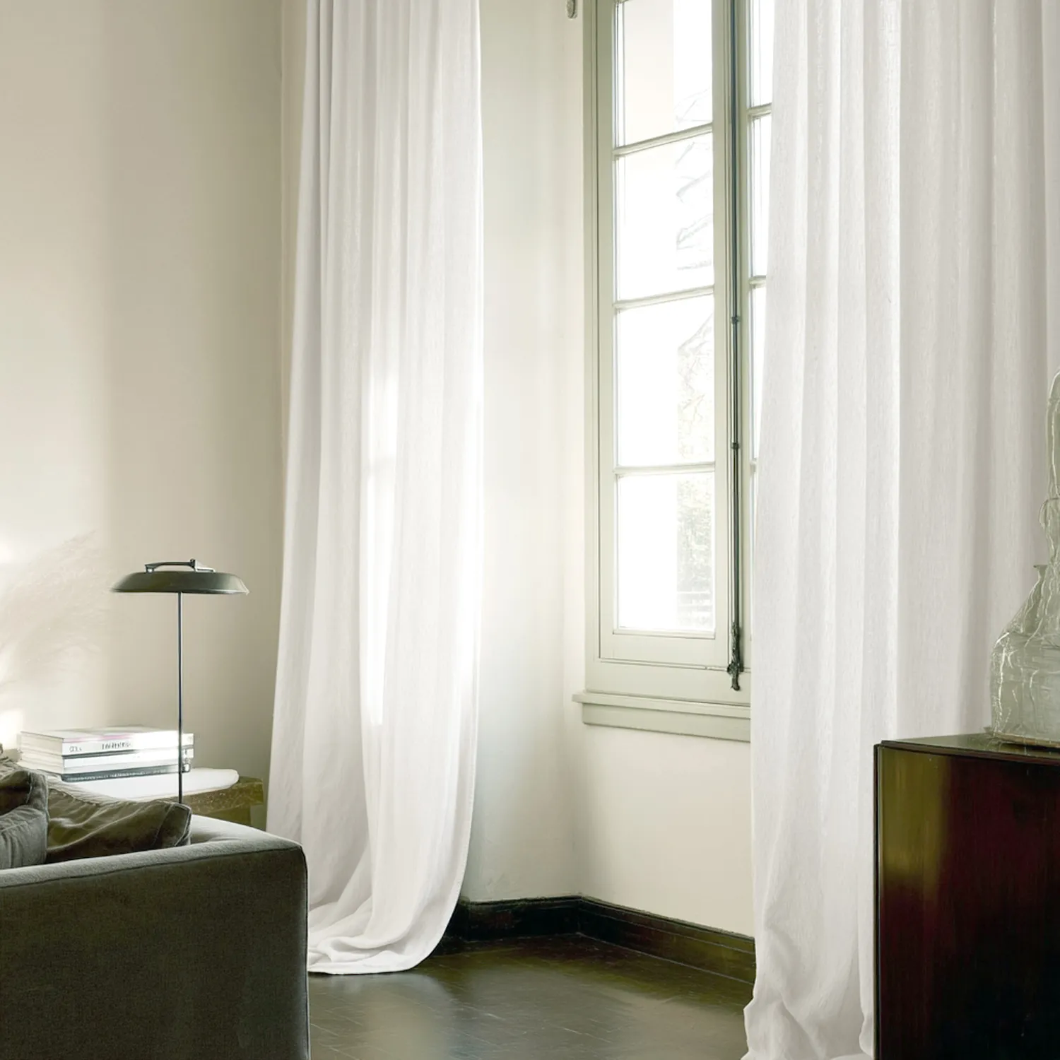 Curtains - Linen curtain Cosmina (white)