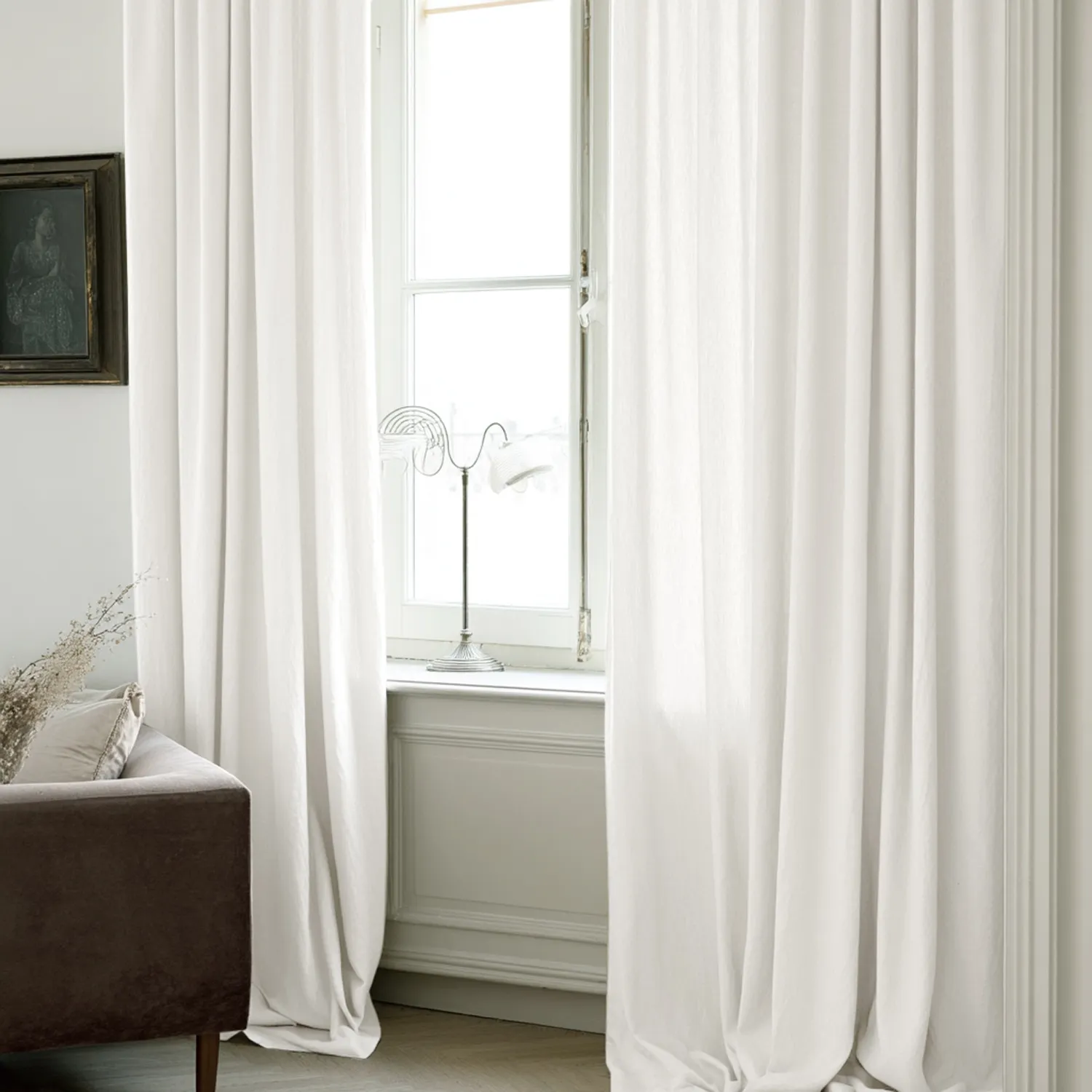 Curtains - Linen curtain Cosmina (white)