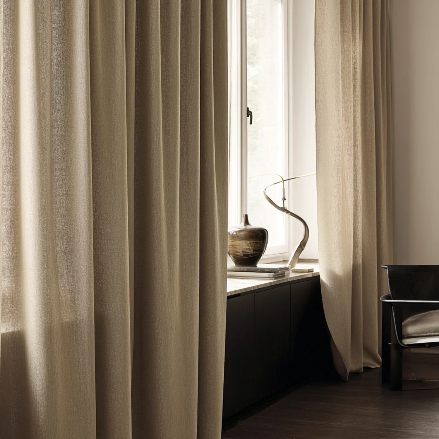Curtains - Linen curtain Melania (brown)