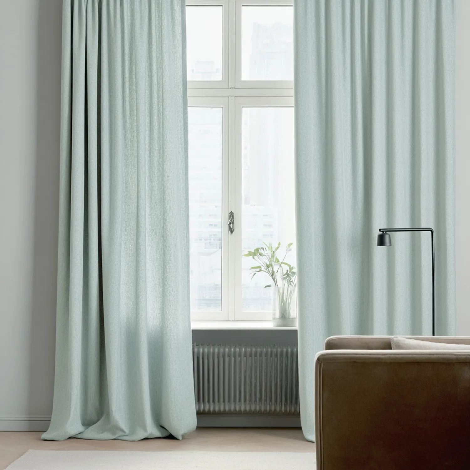 Curtains - Linen curtain Melania (light turquoise)