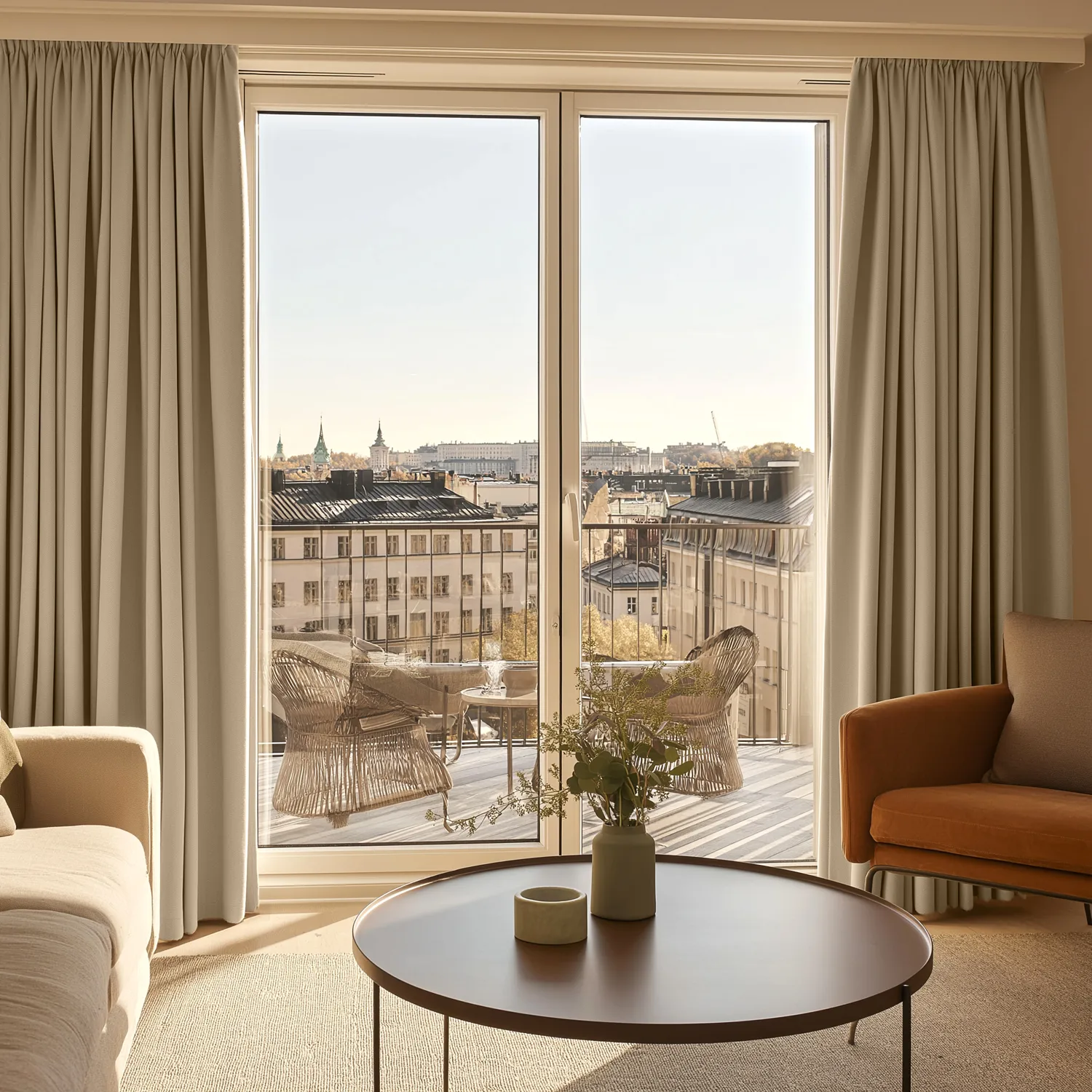Curtains - Blackout curtain Octavia (beige)