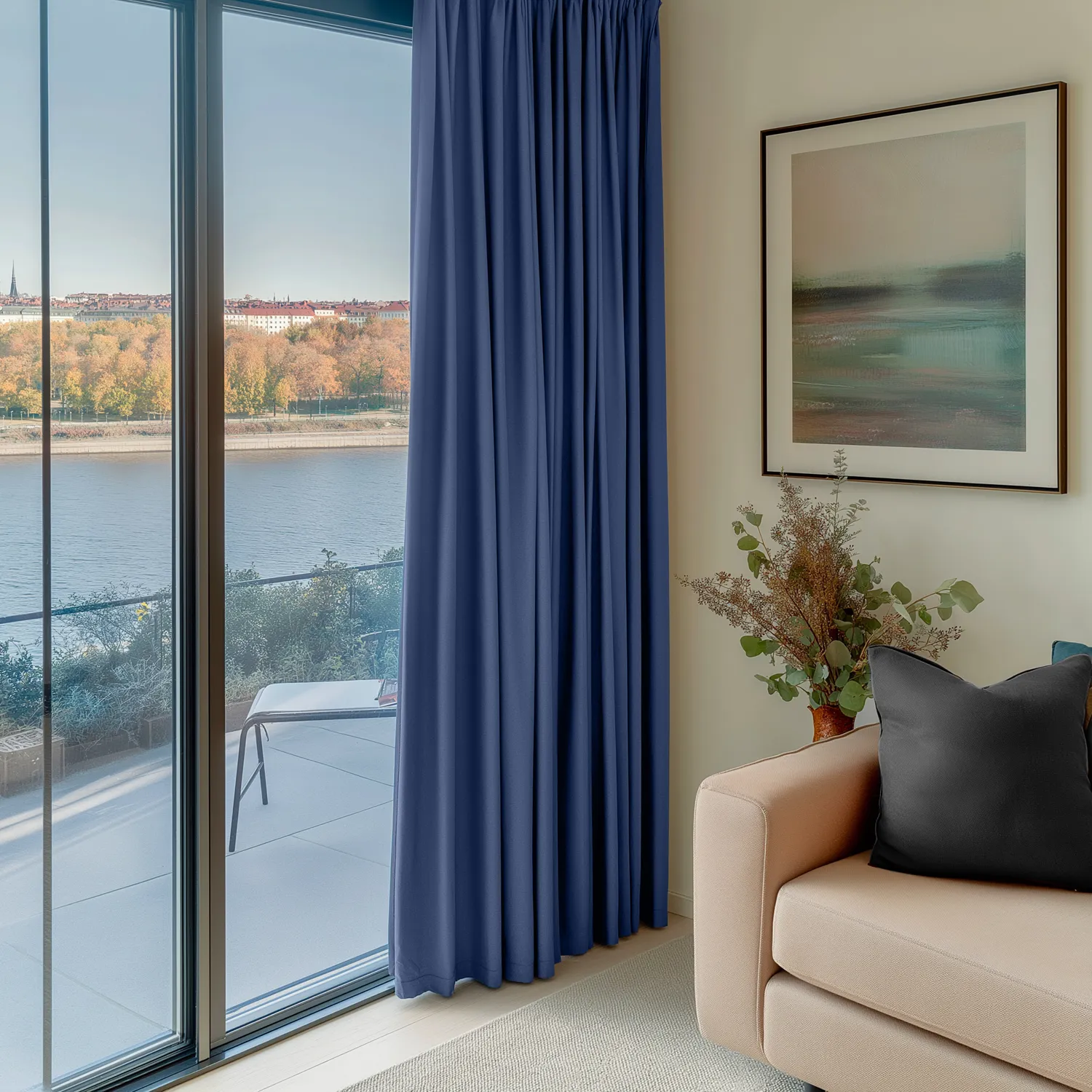 Curtains - Blackout curtain Octavia (dark blue)