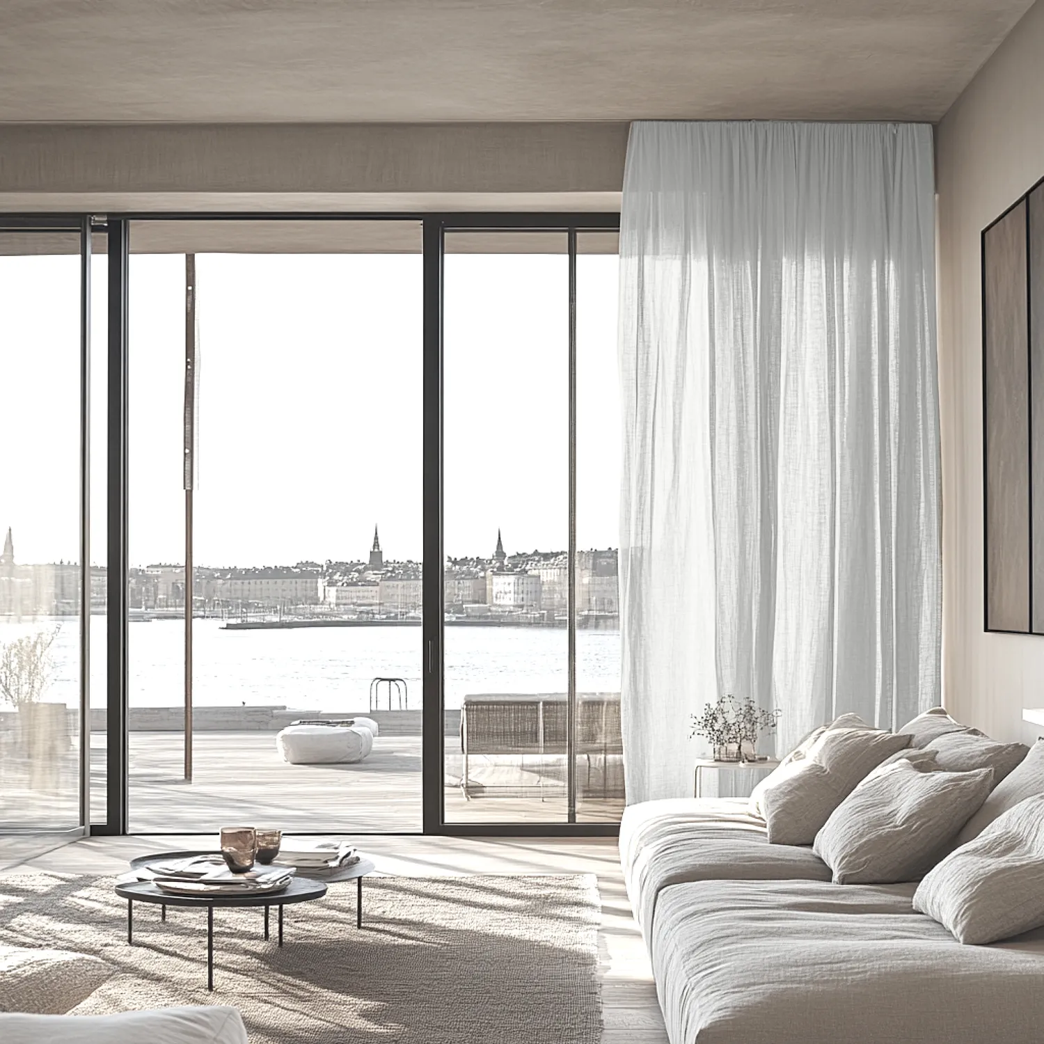 Curtains - Lace curtain Hilma (off-white)