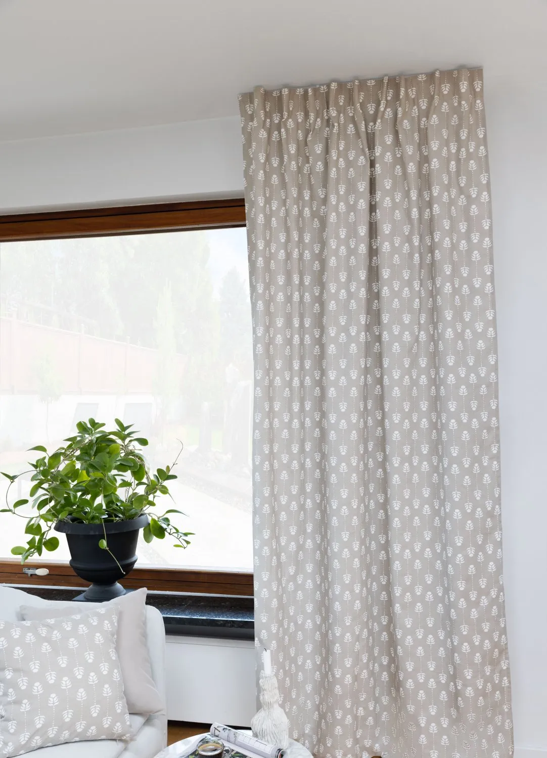 Curtains - Cotton curtain Sari (beige)