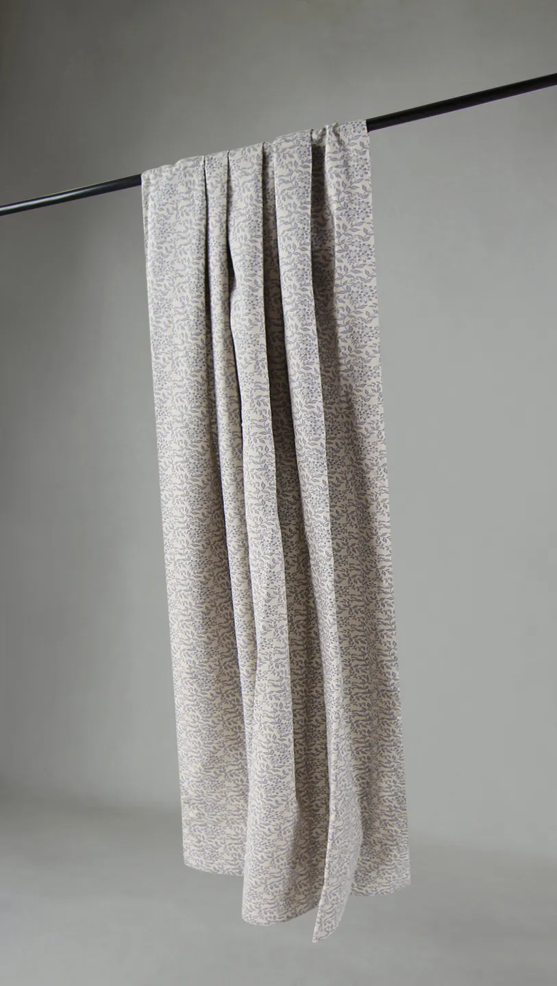 Curtains - Cotton curtain Lilja (blue)