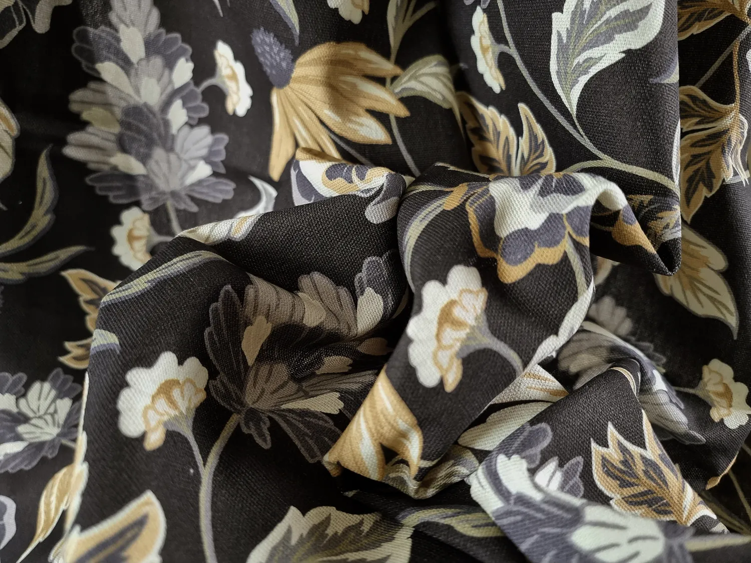 Curtains - Cotton curtain Mathilde (blue)