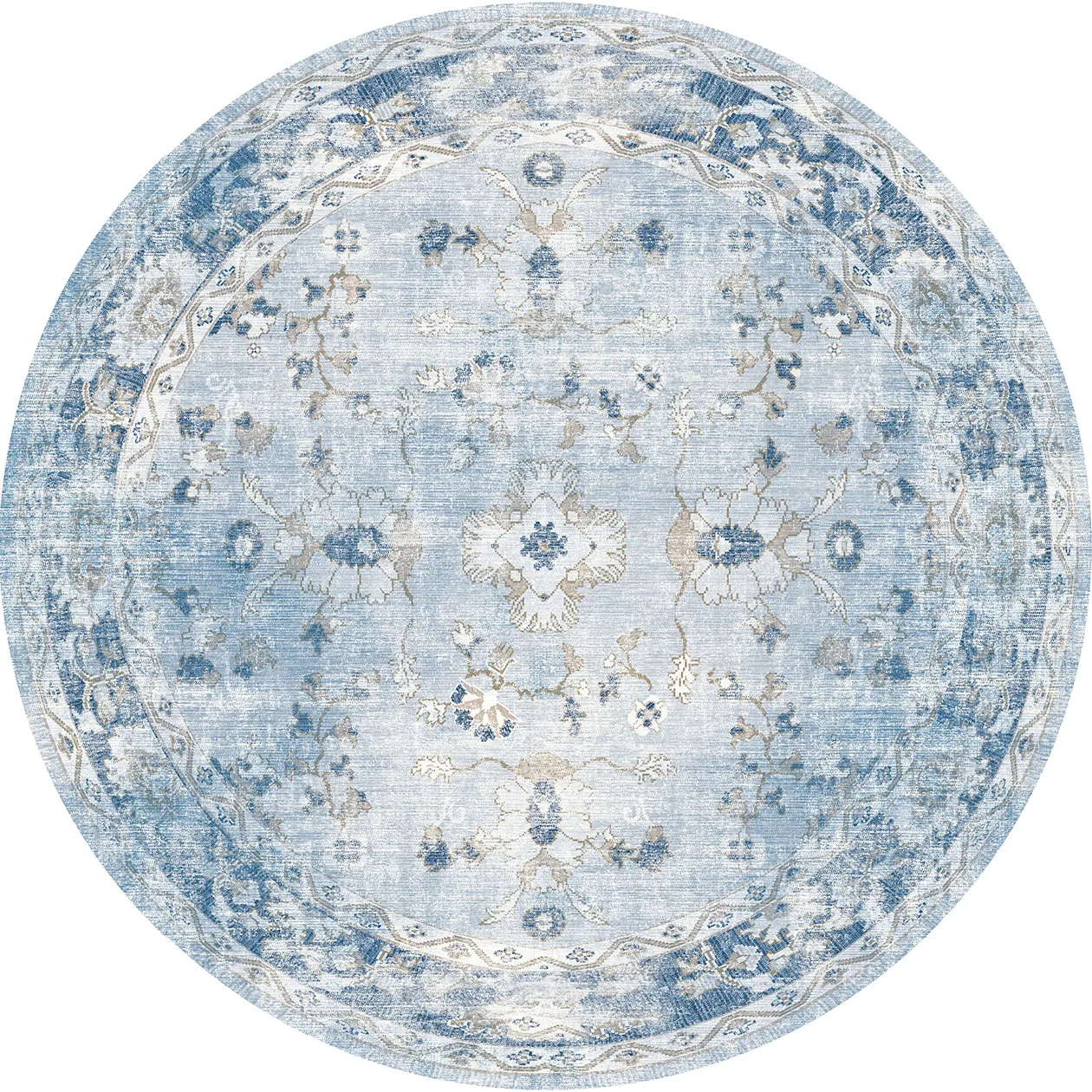 Round rug - Gombalia (light blue)