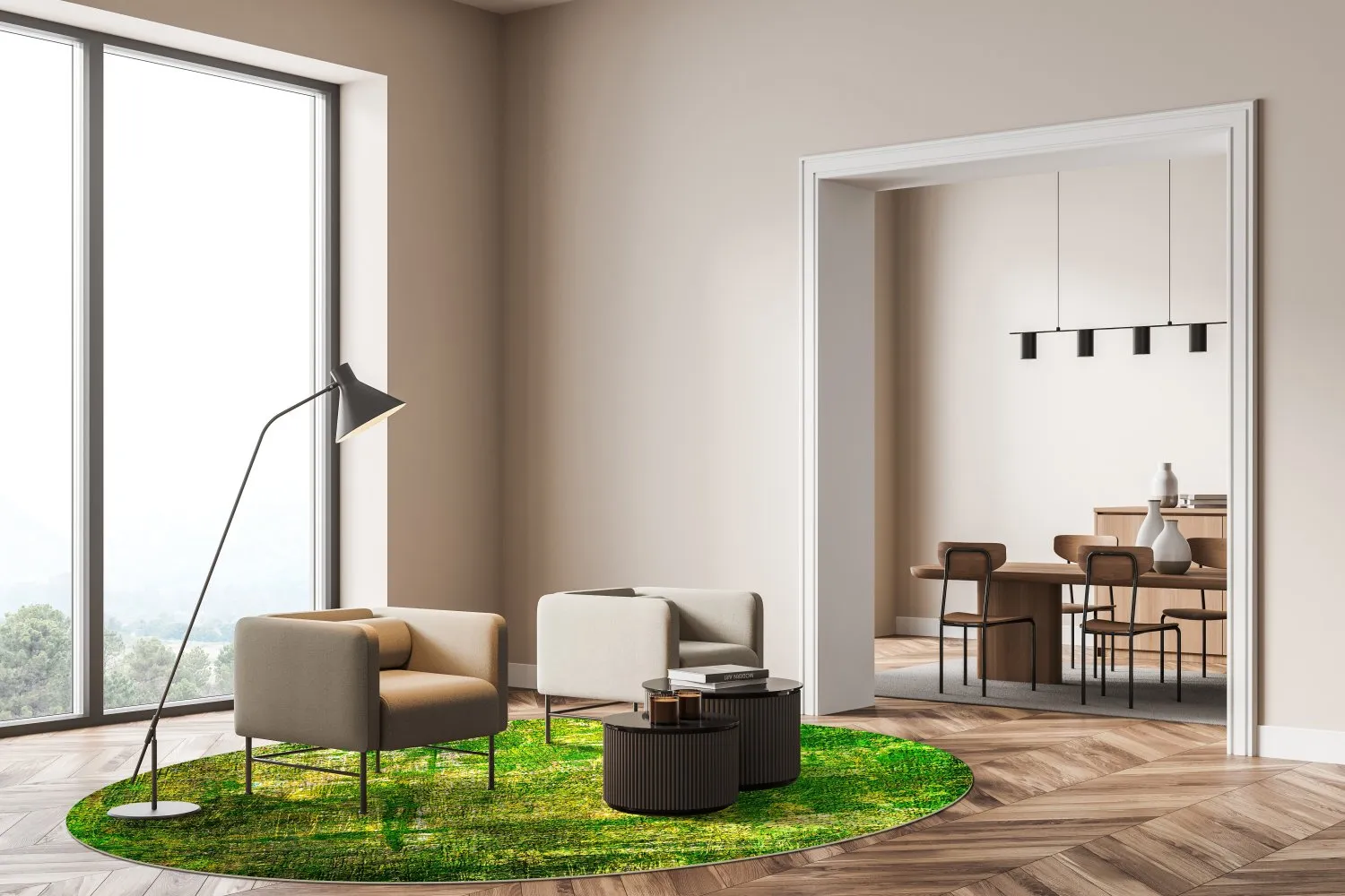 Round rug - Padron (green)