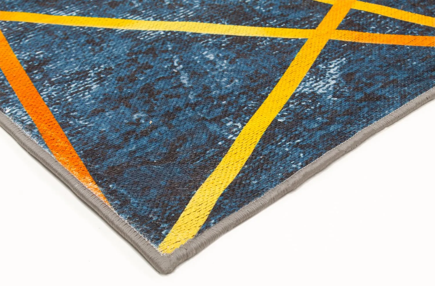 Wilton rug - Zaros (blue/gold)