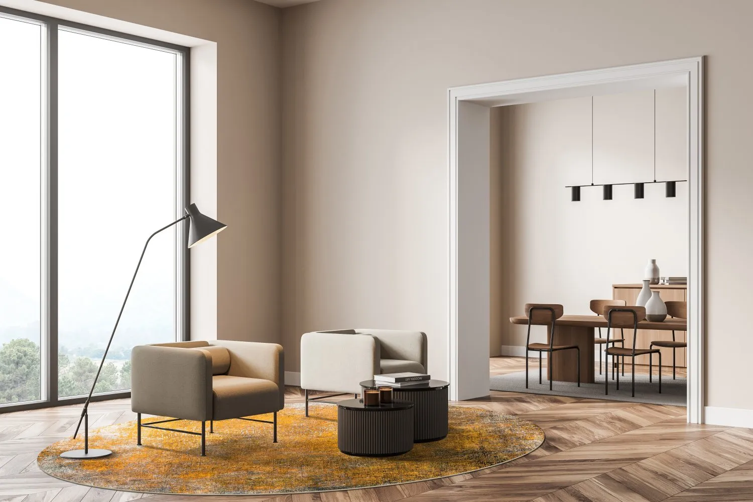 Round rug - Lalin (yellow)