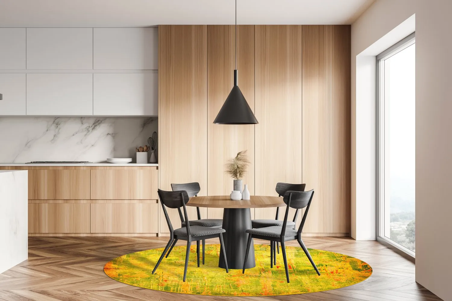 Round rug - Melide (yellow)