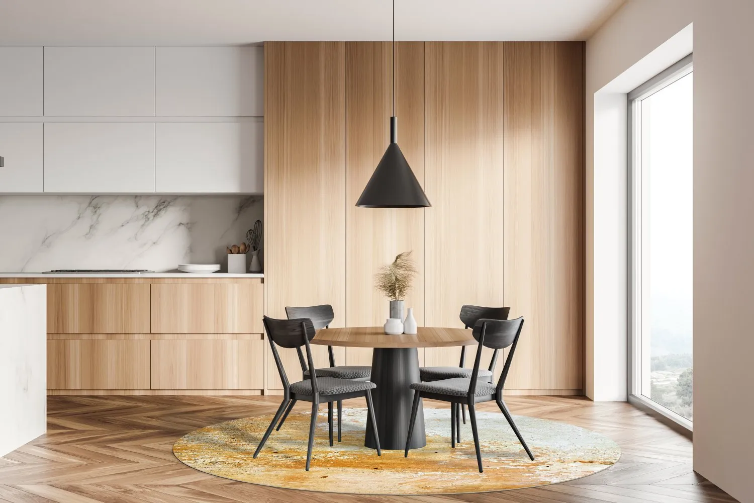 Round rug - Amadora (gold)