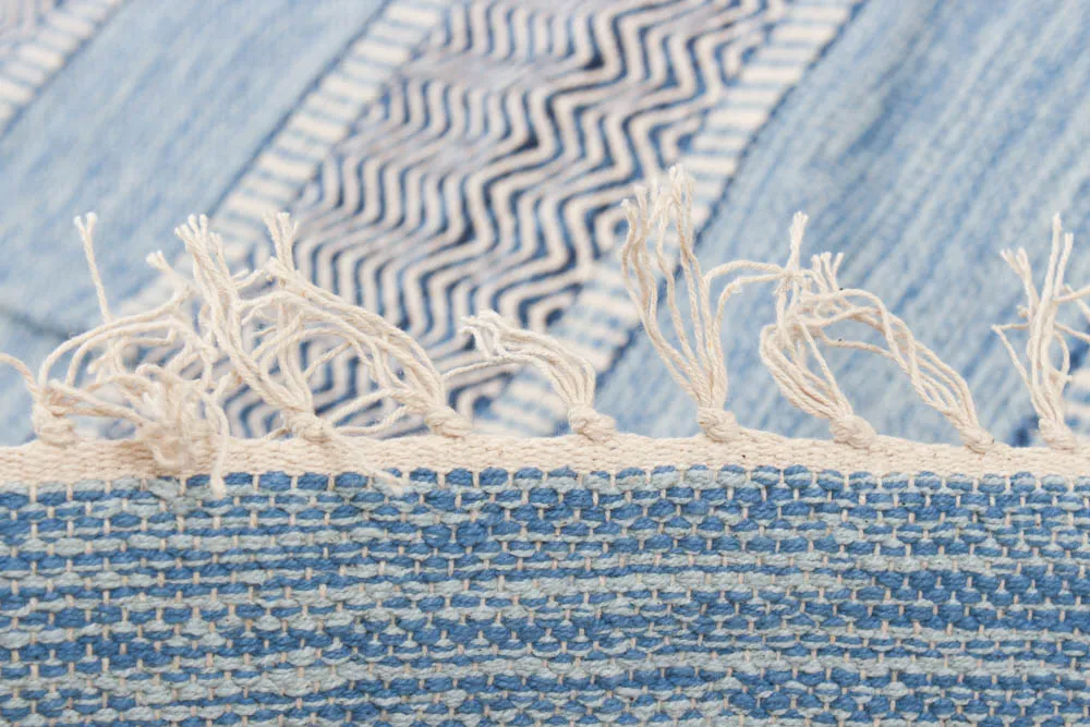 Rag rug - Havtorn (blue)