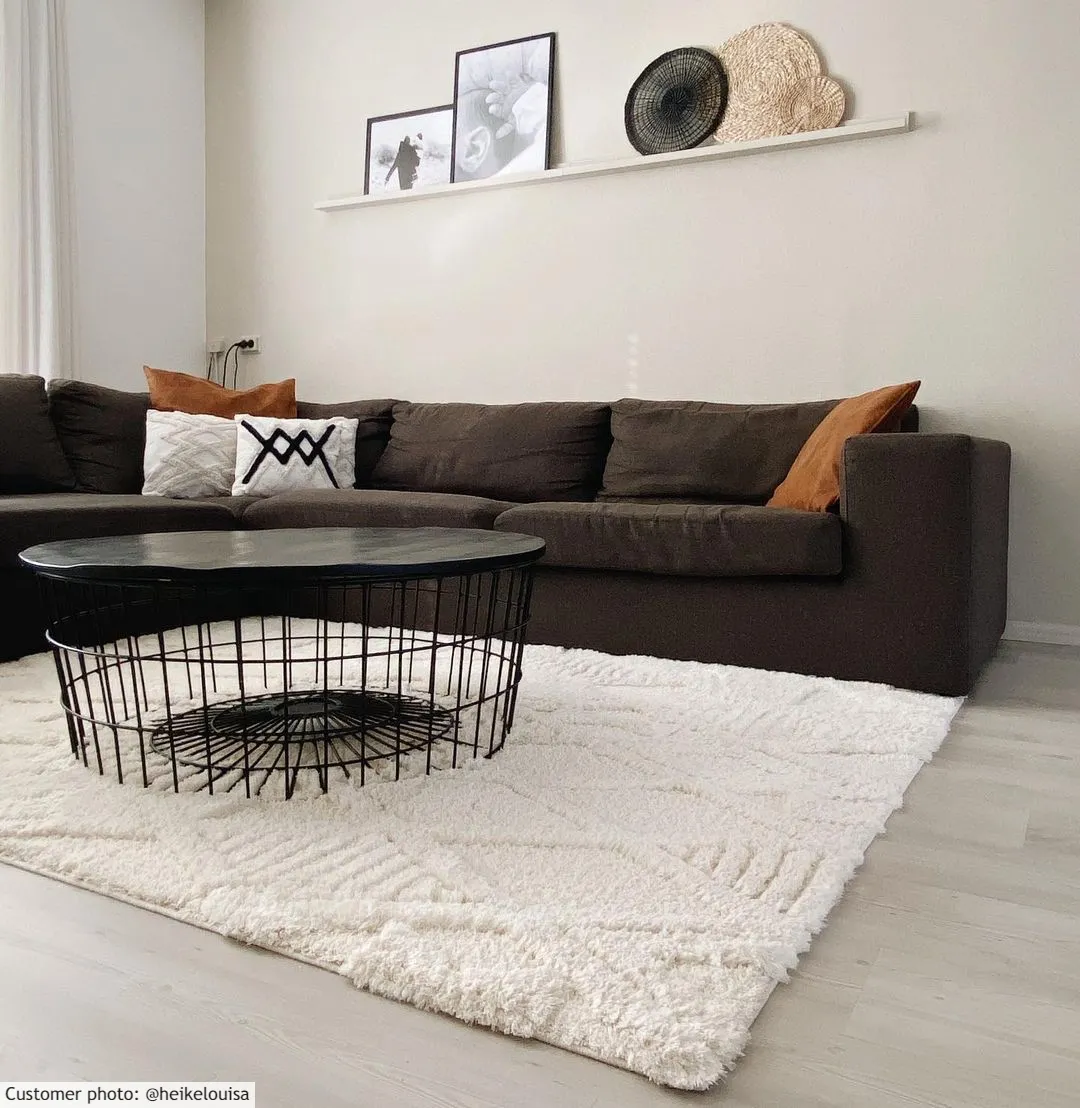 Shaggy rugs - Rostock (offwhite)