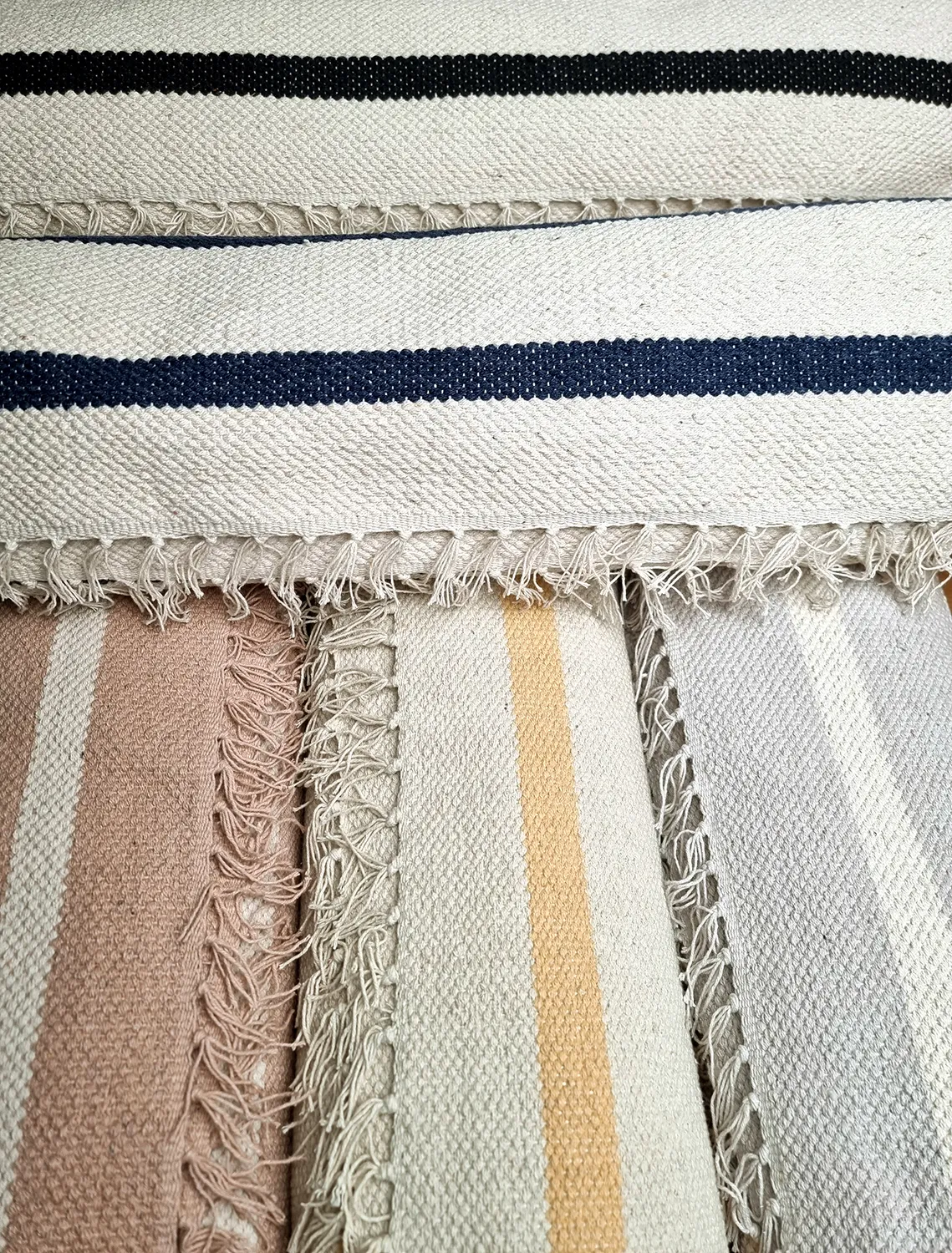 Cotton rug - Helle (offwhite/black)