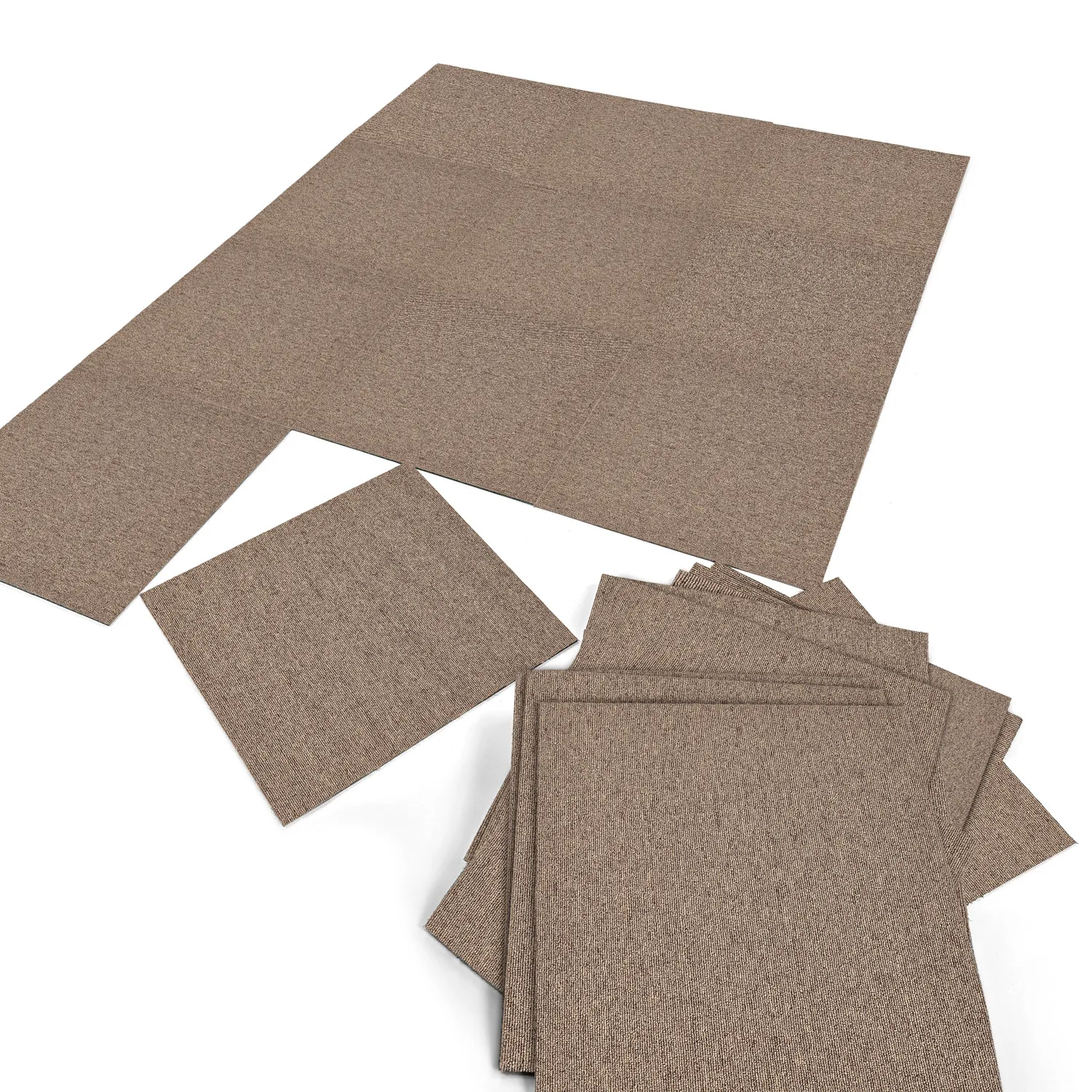 Wall-to-wall carpet - Almeria Carpet tiles 24 pcs (brown)