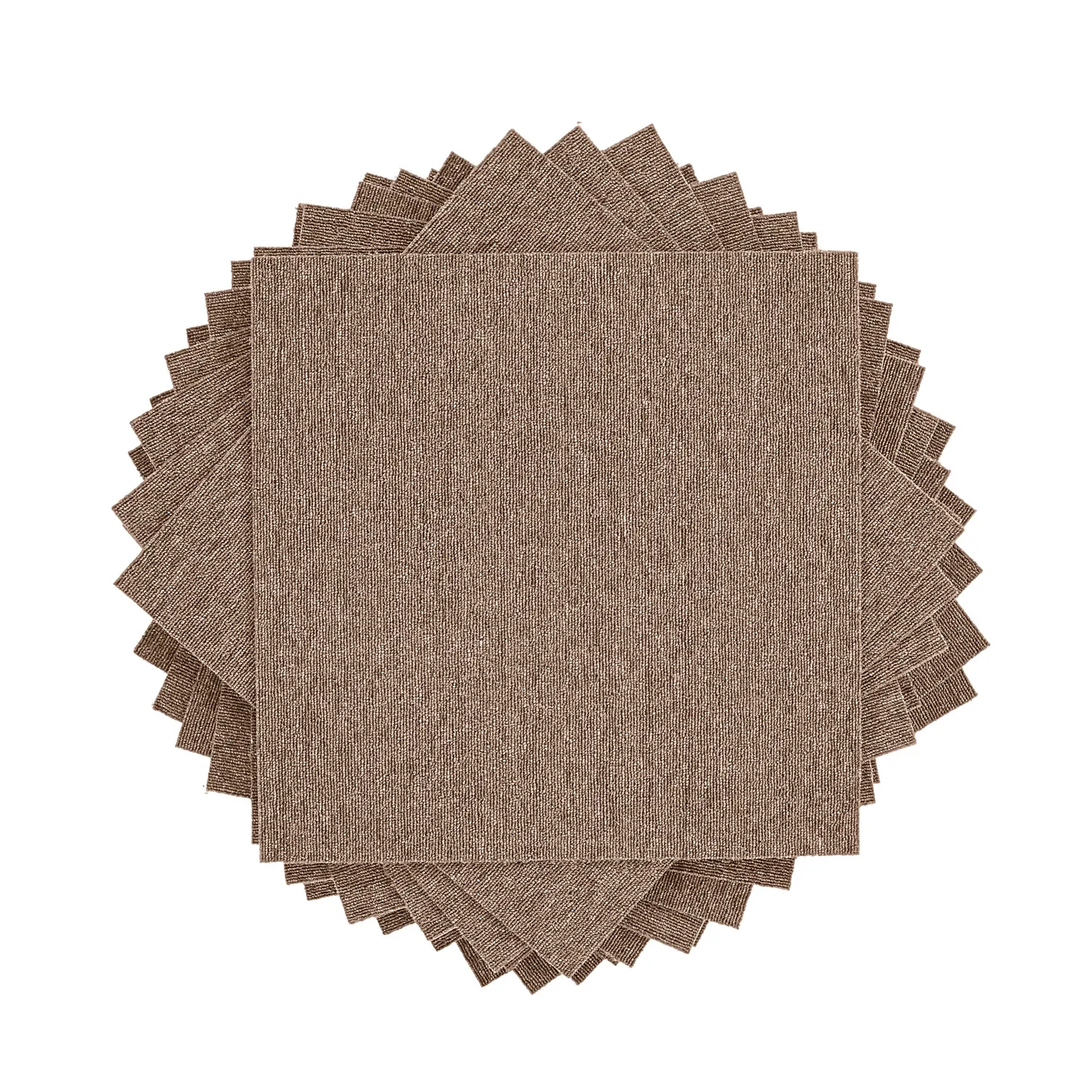 Wall-to-wall carpet - Almeria Carpet tiles 24 pcs (brown)