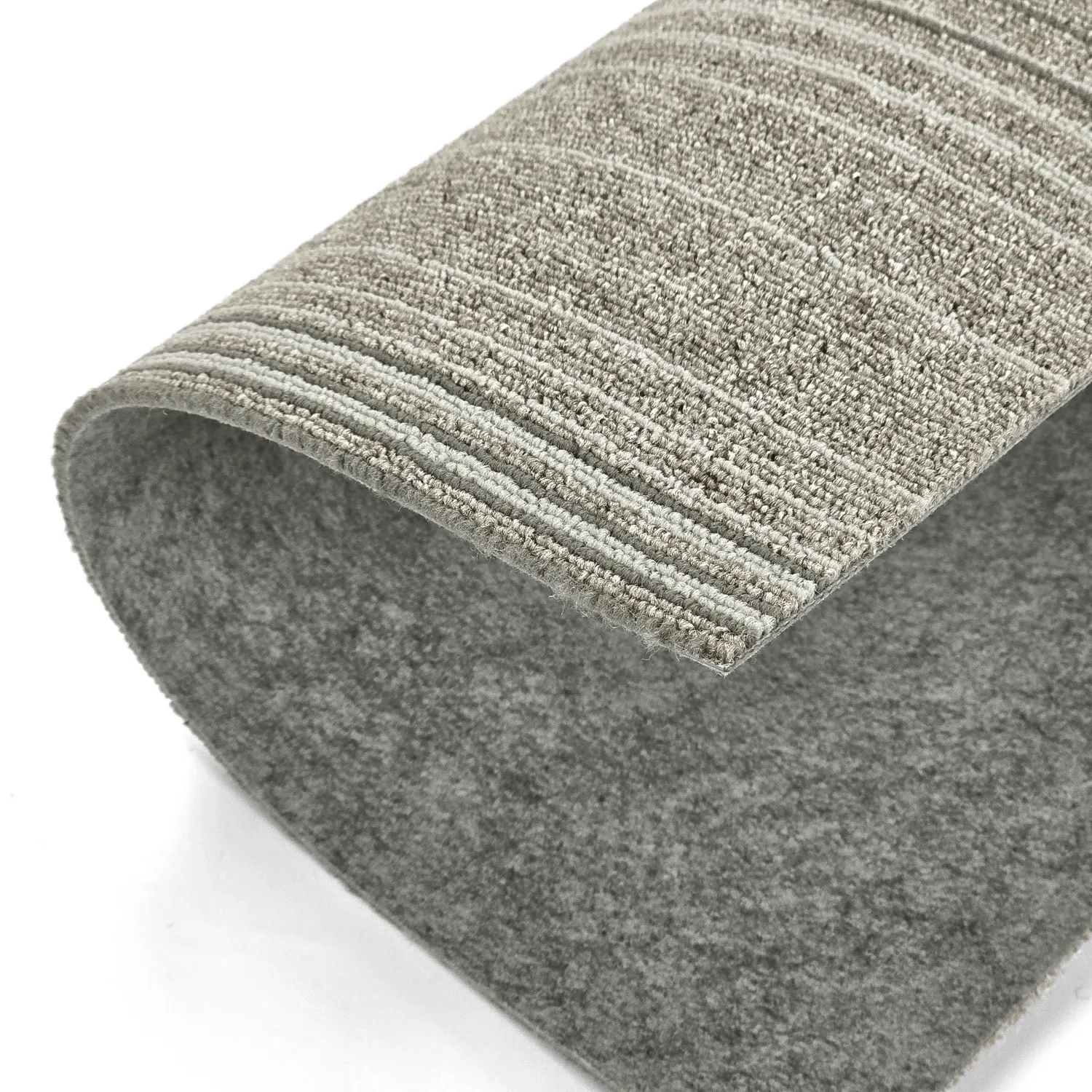 Wall-to-wall carpet - Almeria Carpet tiles 24 pcs (irregularly striped grey)