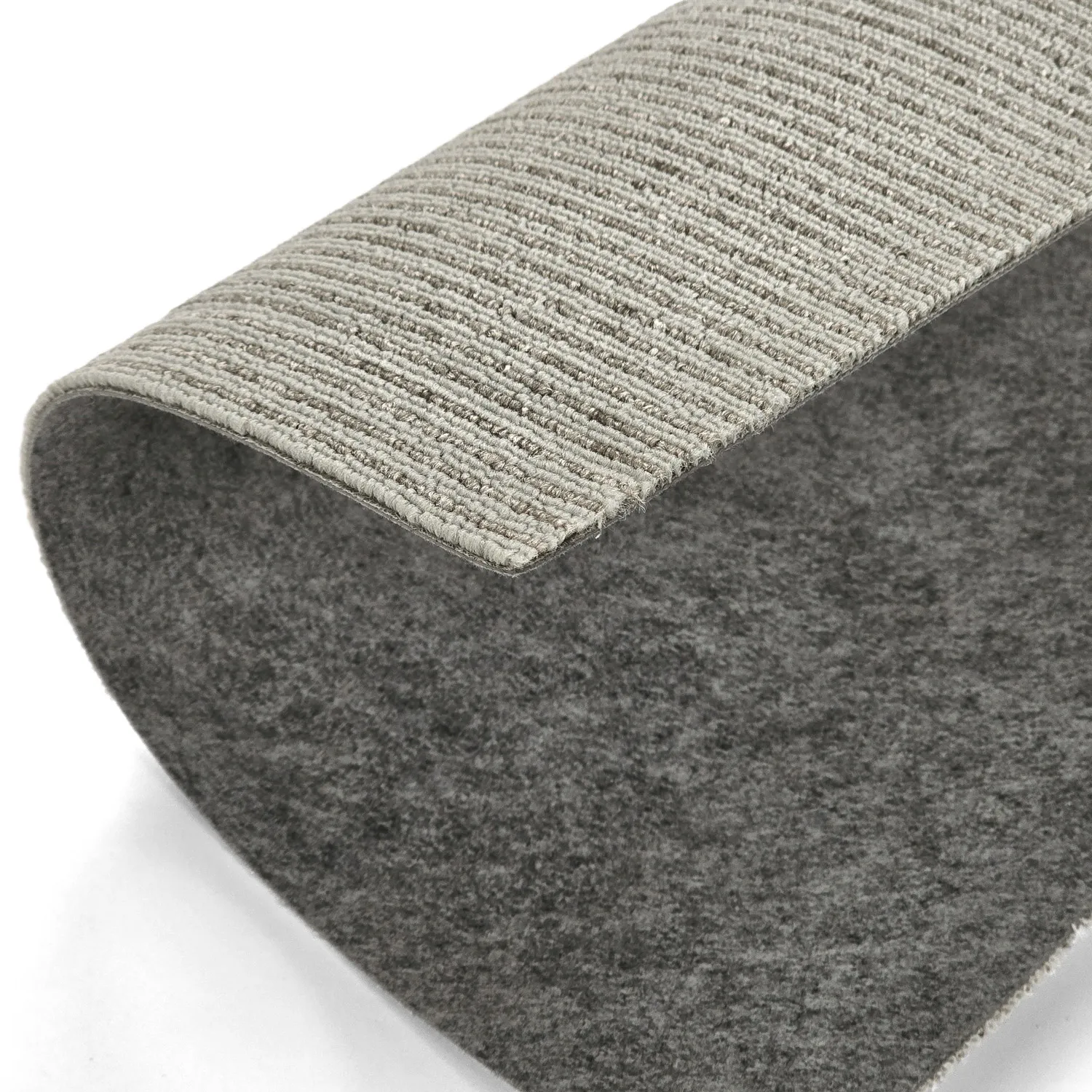 Wall-to-wall carpet - Almeria Carpet tiles 24 pcs (striped grey)