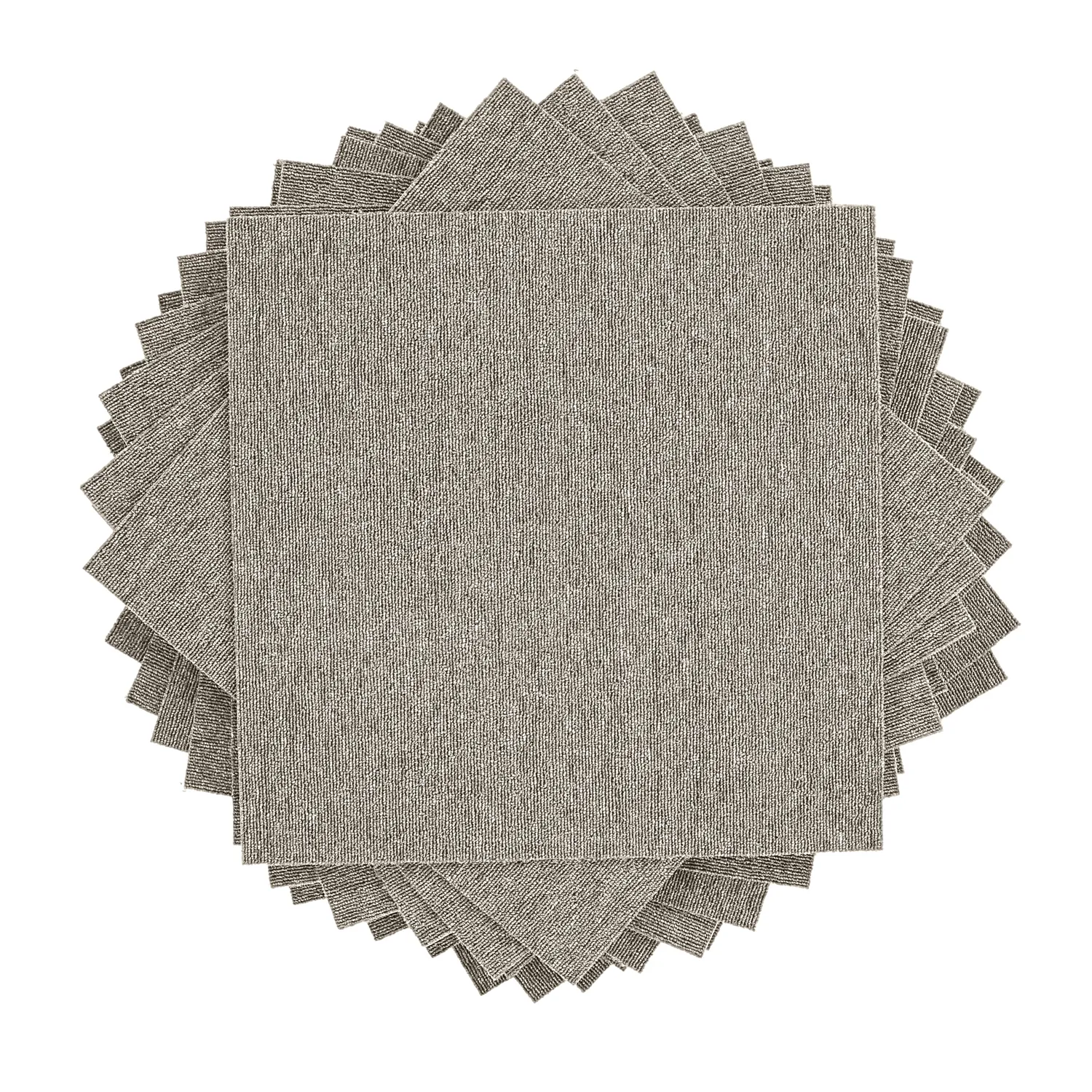 Wall-to-wall carpet - Almeria Carpet tiles 24 pcs (grey)