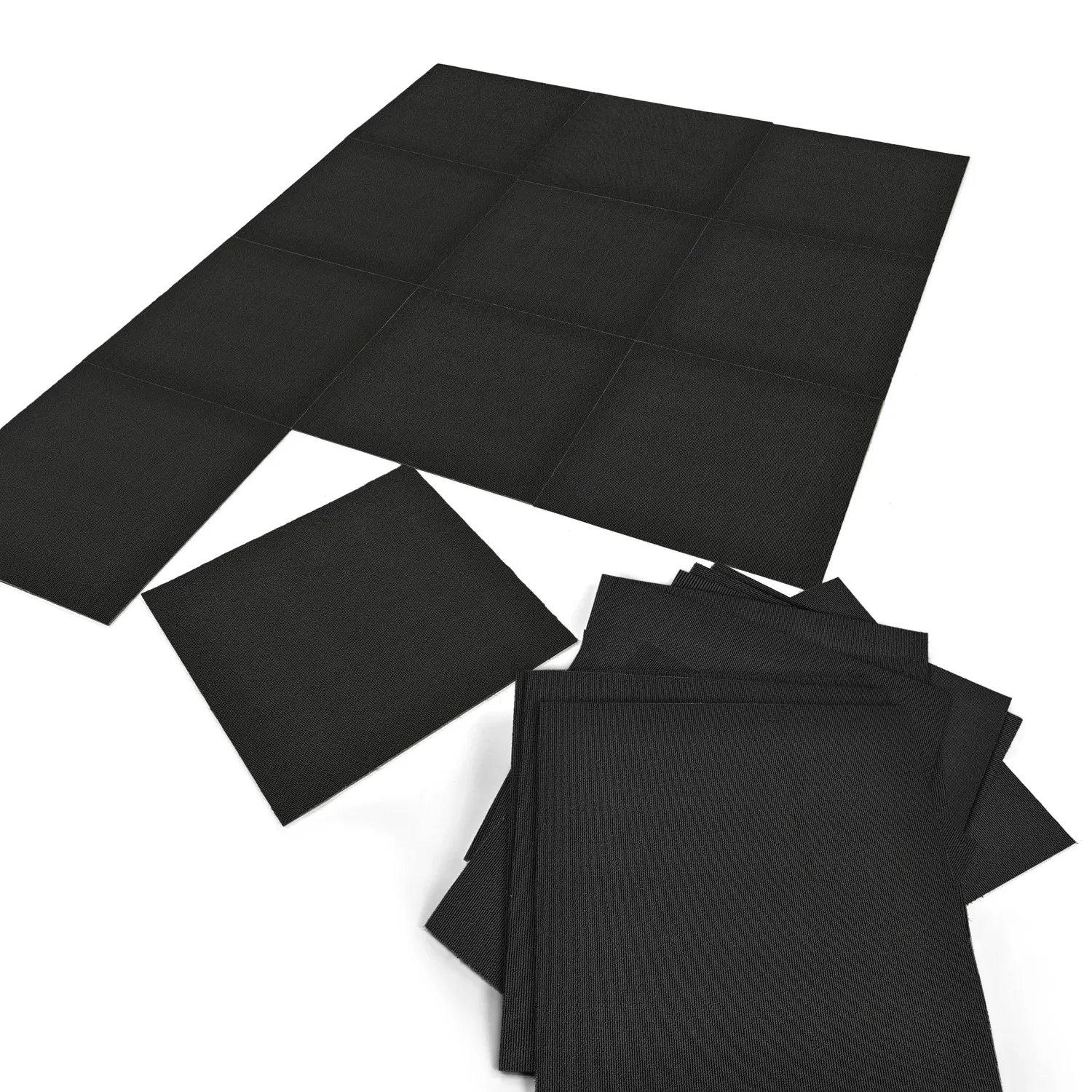 Wall-to-wall carpet - Almeria Carpet tiles 24 pcs (black)