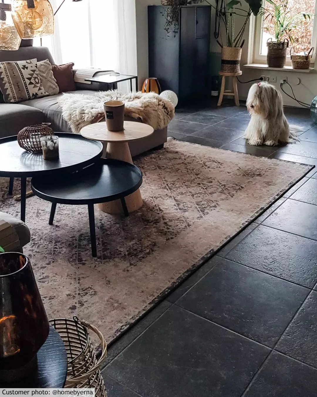 Wilton rug - Douz (black/multi)