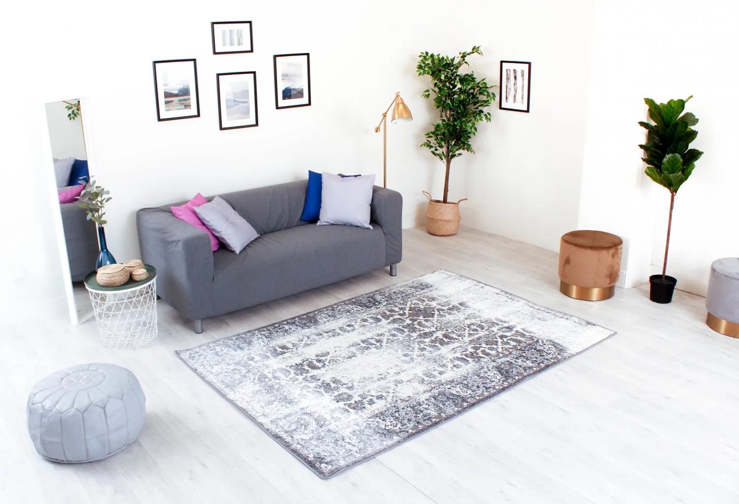 Wilton rug - Varde (grey)